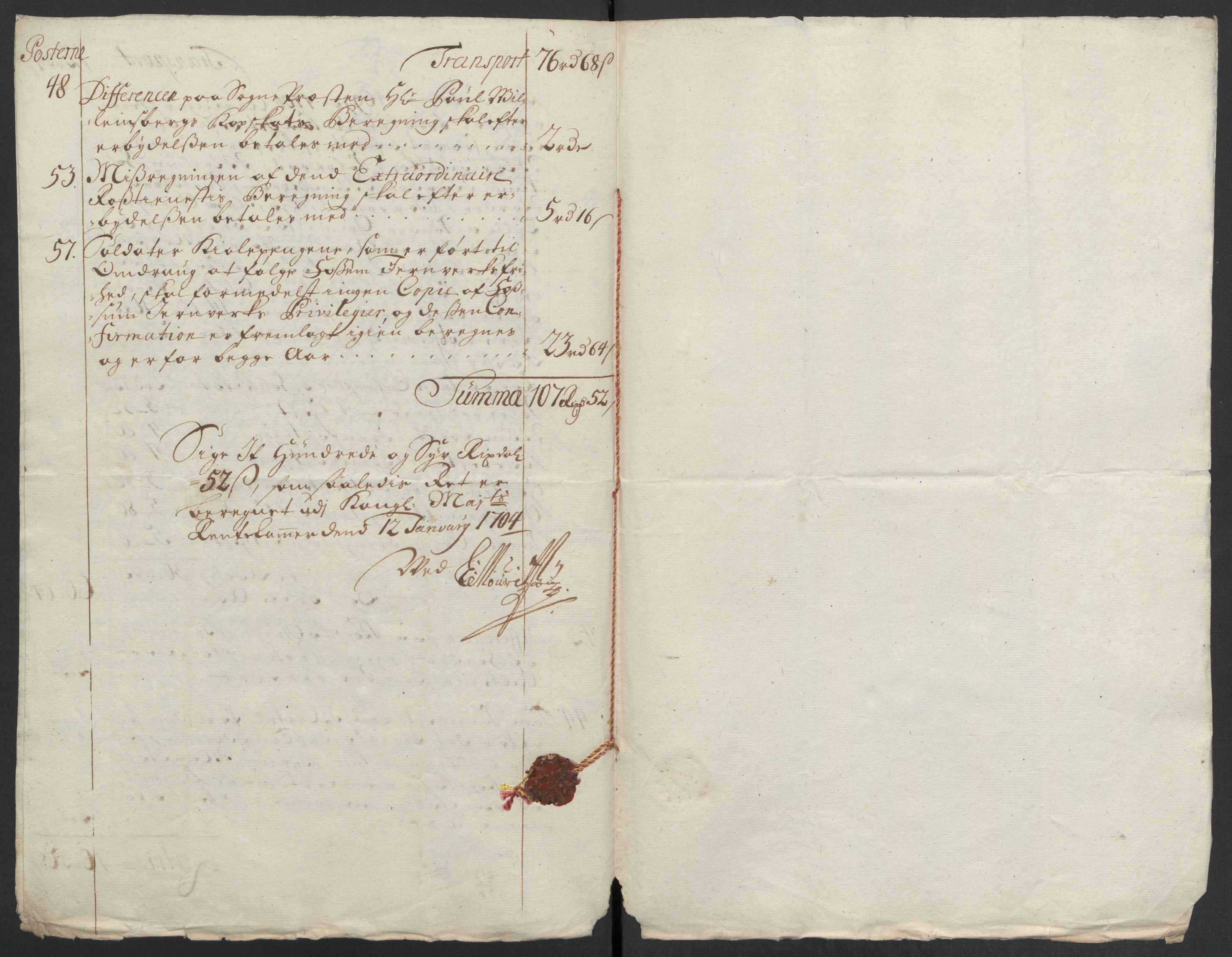 Rentekammeret inntil 1814, Reviderte regnskaper, Fogderegnskap, AV/RA-EA-4092/R36/L2111: Fogderegnskap Øvre og Nedre Telemark og Bamble, 1704, p. 28