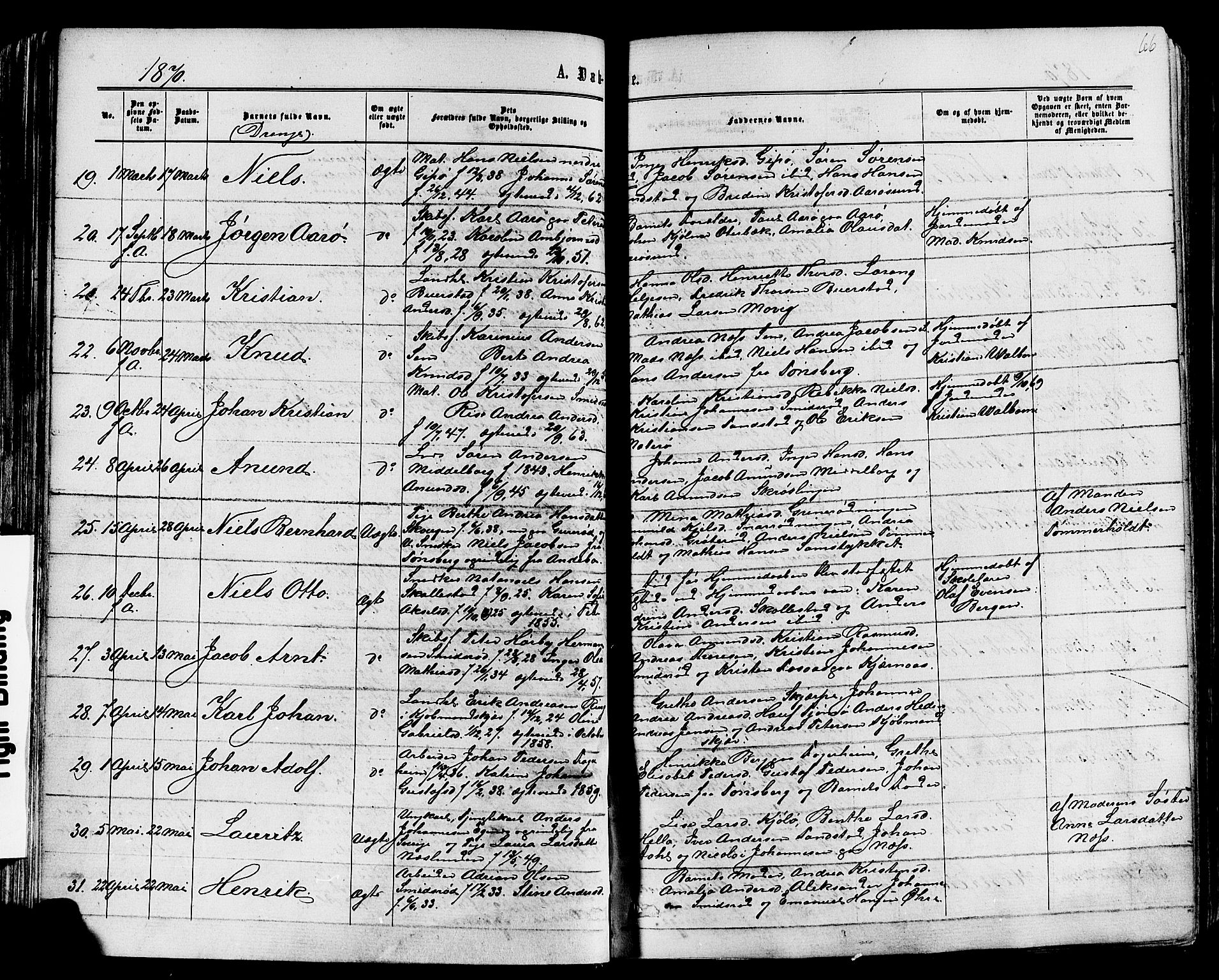 Nøtterøy kirkebøker, SAKO/A-354/F/Fa/L0007: Parish register (official) no. I 7, 1865-1877, p. 66