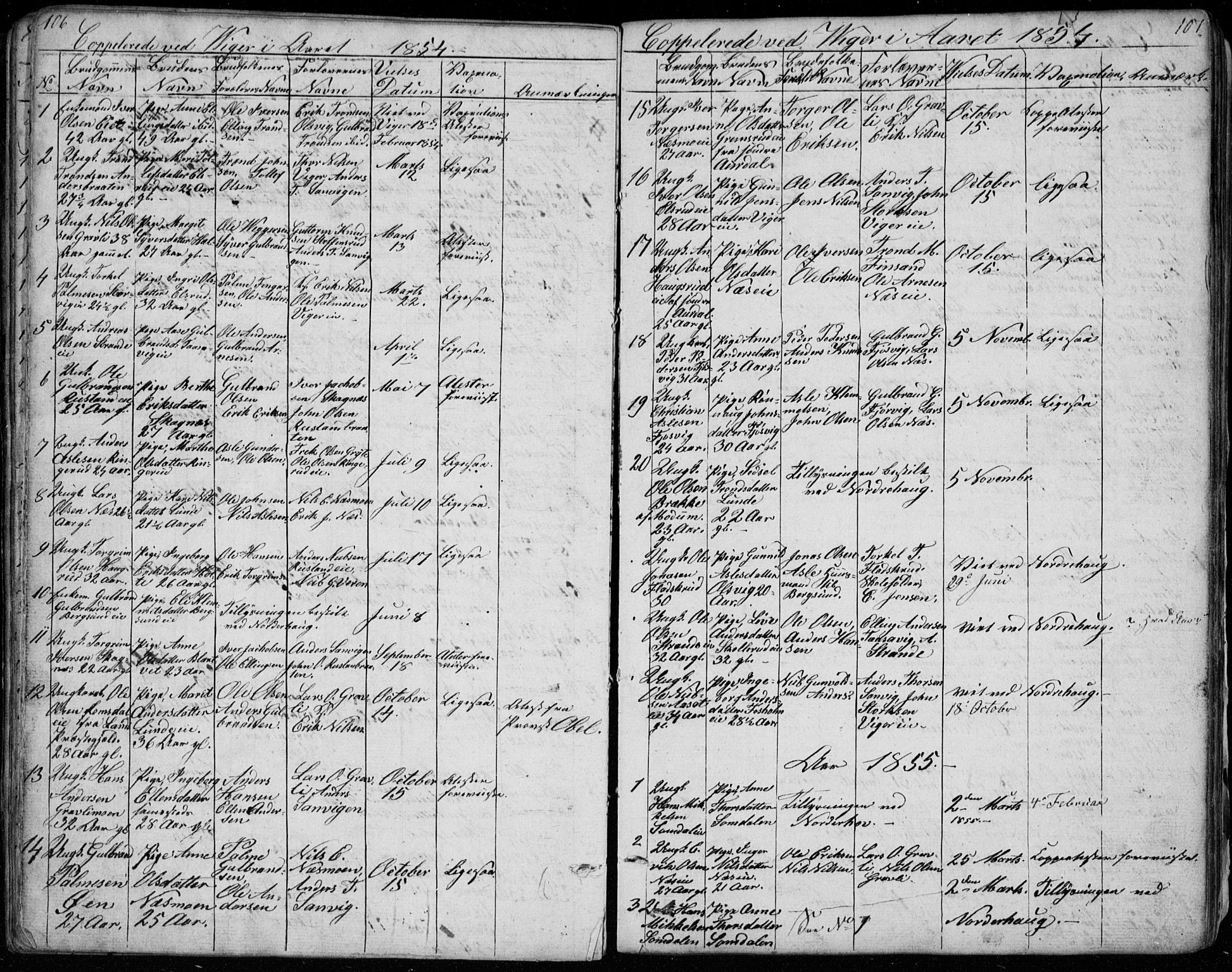 Ådal kirkebøker, SAKO/A-248/G/Ga/L0002: Parish register (copy) no. I 2, 1840-1861, p. 106-107