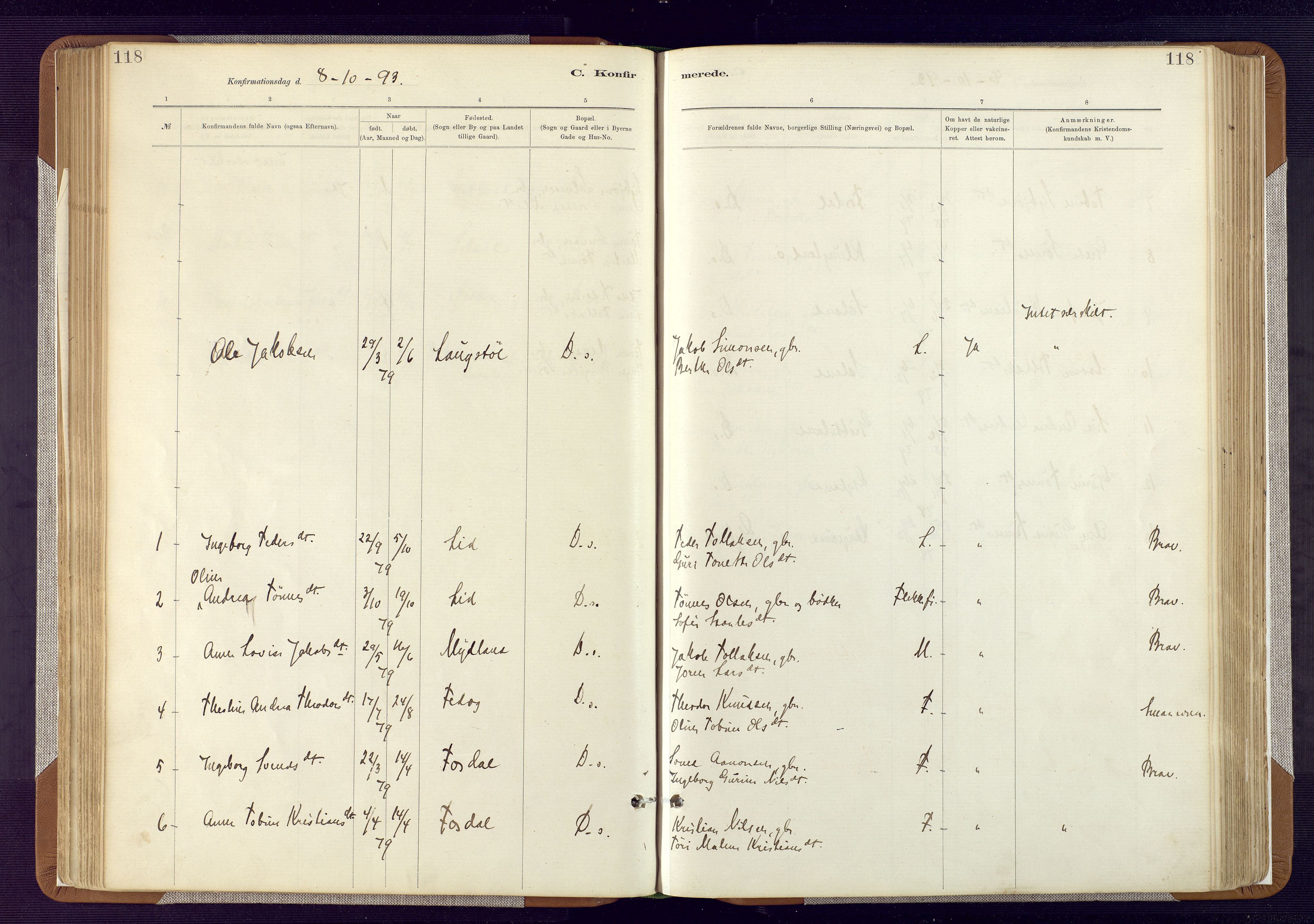 Bakke sokneprestkontor, SAK/1111-0002/F/Fa/Fab/L0003: Parish register (official) no. A 3, 1884-1921, p. 118