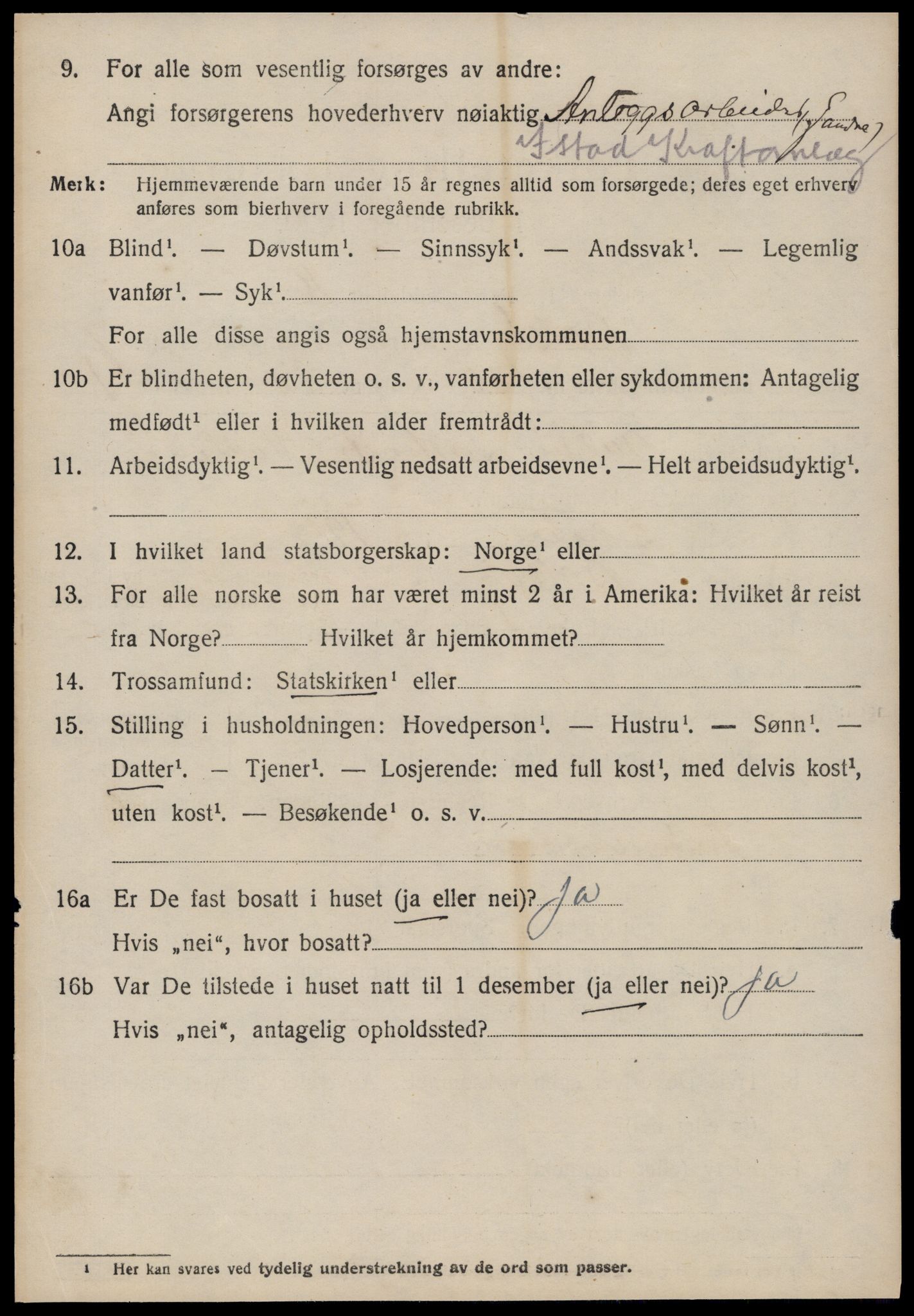 SAT, 1920 census for Bolsøy, 1920, p. 9608