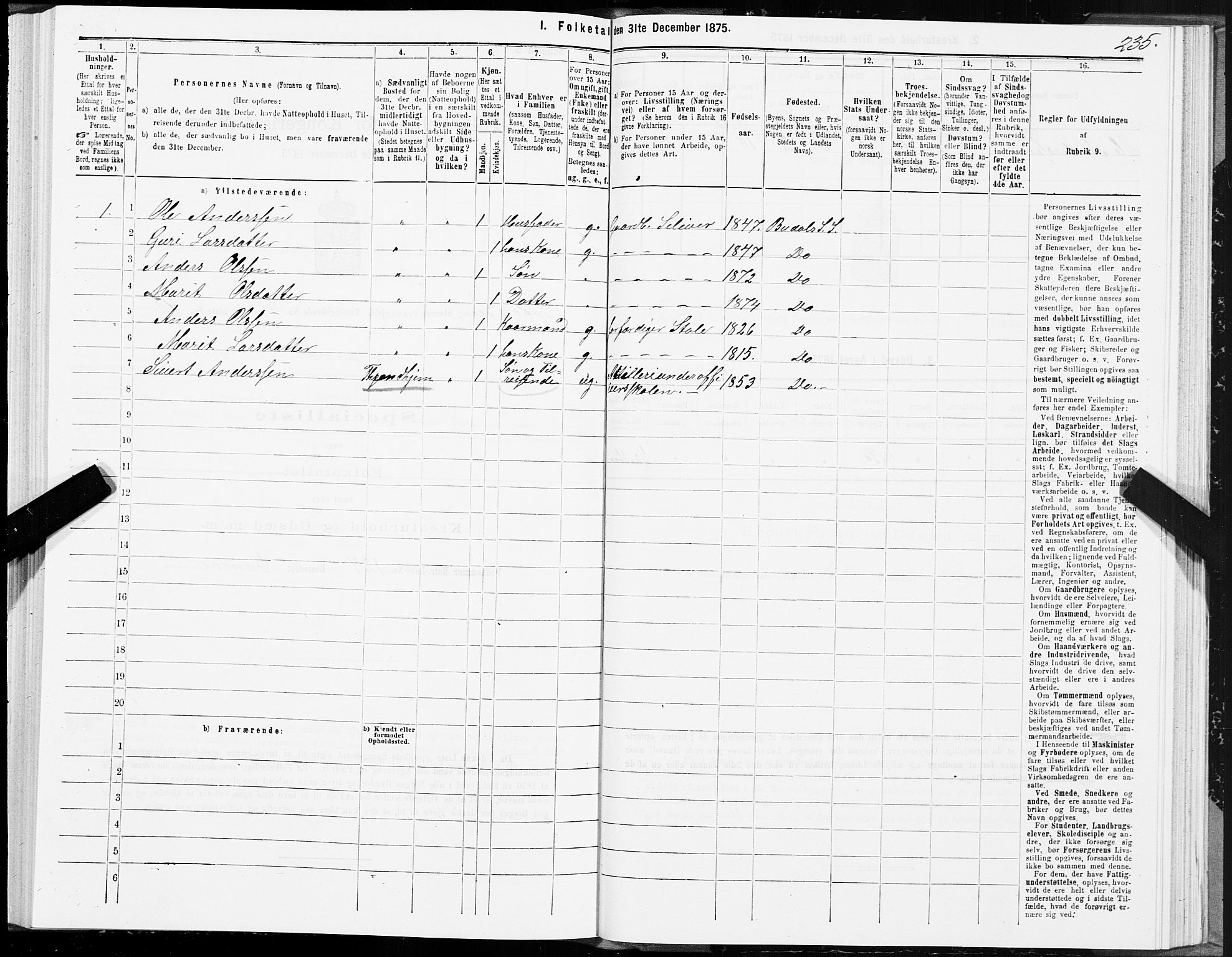 SAT, 1875 census for 1648P Støren, 1875, p. 3235