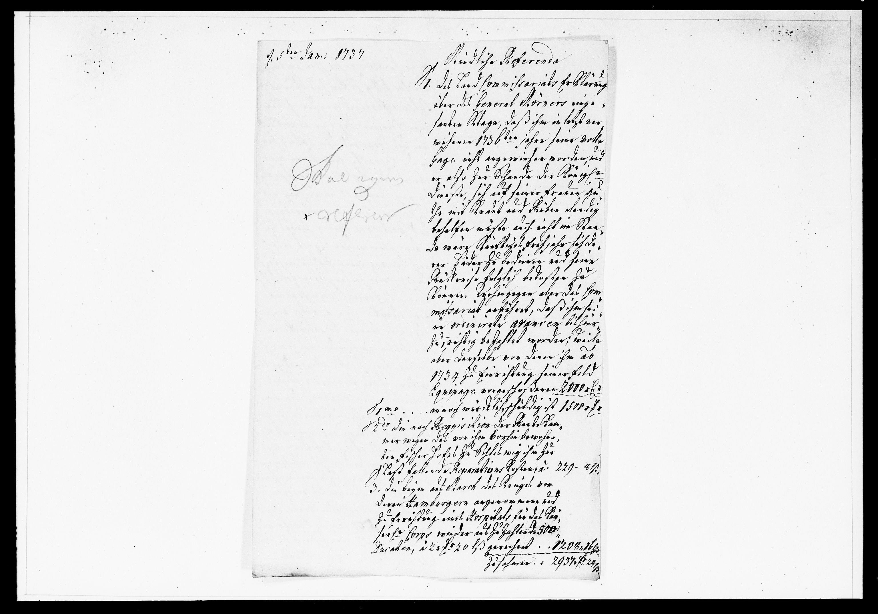 Krigskollegiet, Krigskancelliet, DRA/A-0006/-/1138-1142: Refererede sager, 1737, p. 6