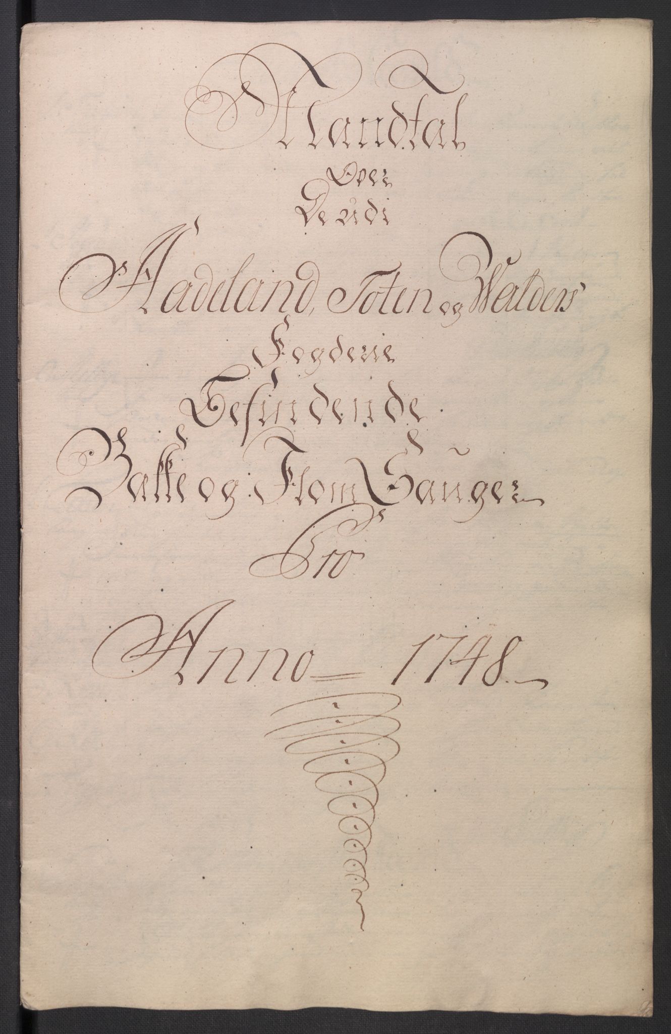 Rentekammeret inntil 1814, Reviderte regnskaper, Fogderegnskap, RA/EA-4092/R18/L1346: Fogderegnskap Hadeland, Toten og Valdres, 1747-1748, p. 369