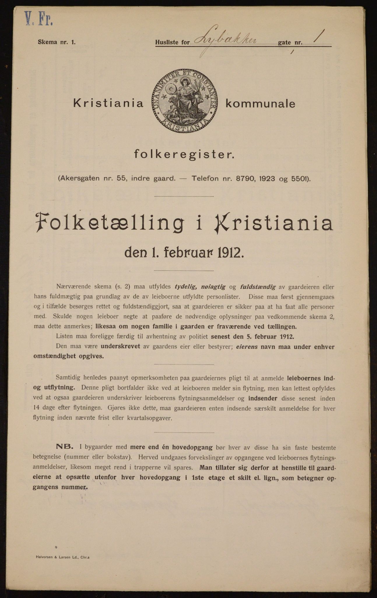 OBA, Municipal Census 1912 for Kristiania, 1912, p. 58798