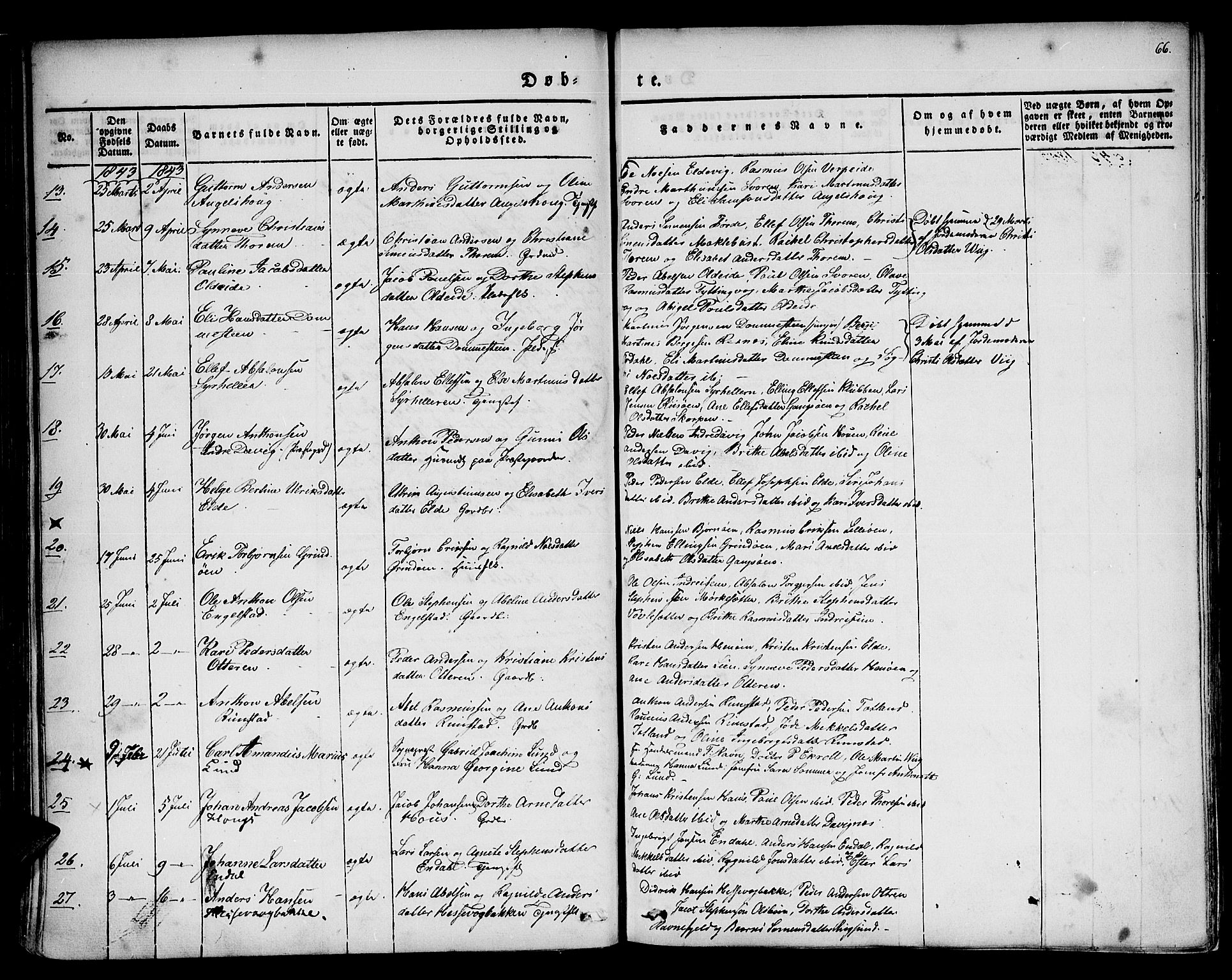 Davik sokneprestembete, AV/SAB-A-79701/H/Haa/Haaa/L0004: Parish register (official) no. A 4, 1830-1849, p. 66