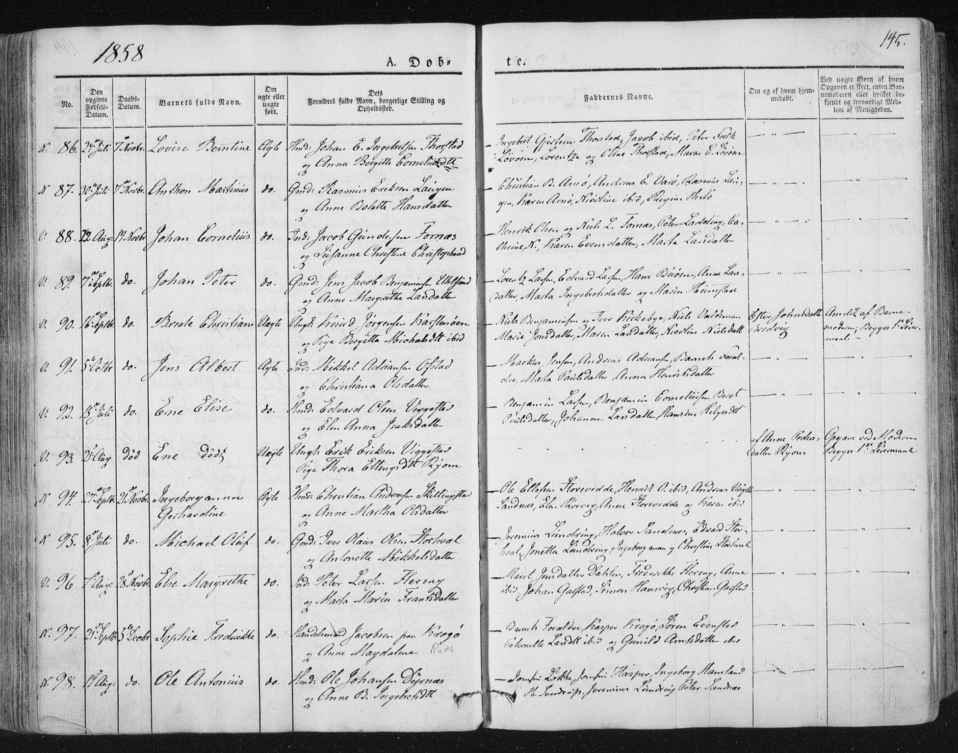 Ministerialprotokoller, klokkerbøker og fødselsregistre - Nord-Trøndelag, SAT/A-1458/784/L0669: Parish register (official) no. 784A04, 1829-1859, p. 145