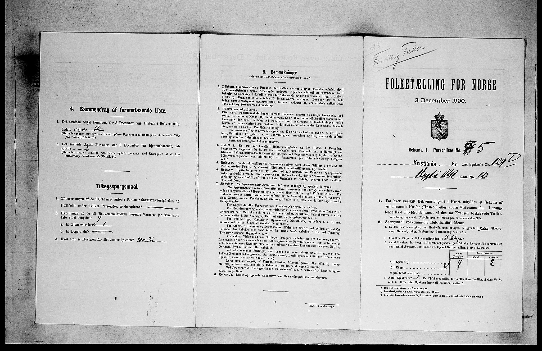 SAO, 1900 census for Kristiania, 1900, p. 9717