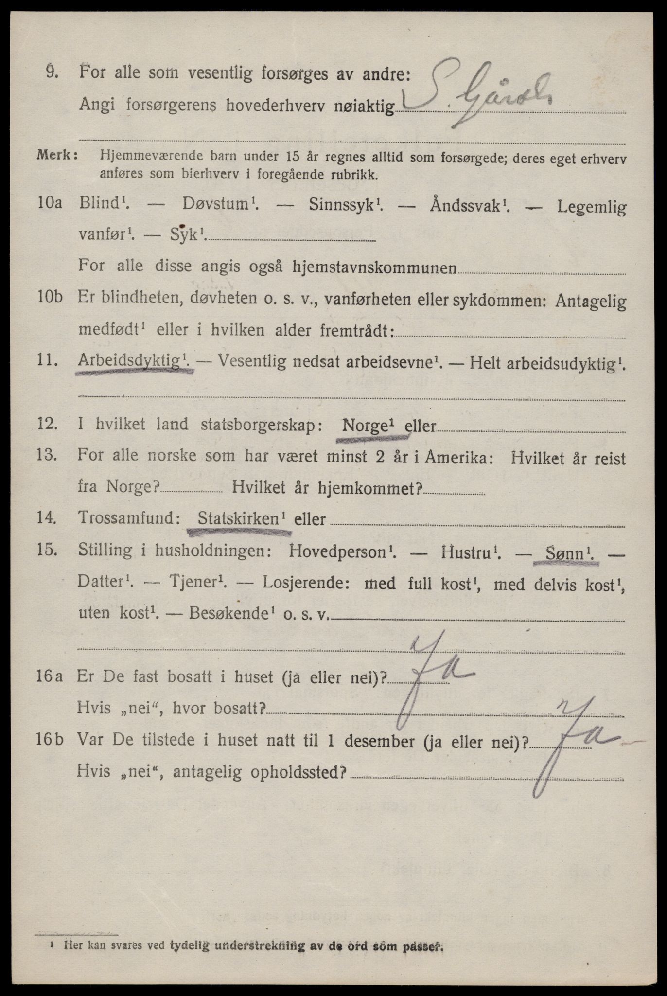 SAKO, 1920 census for Hjartdal, 1920, p. 2263