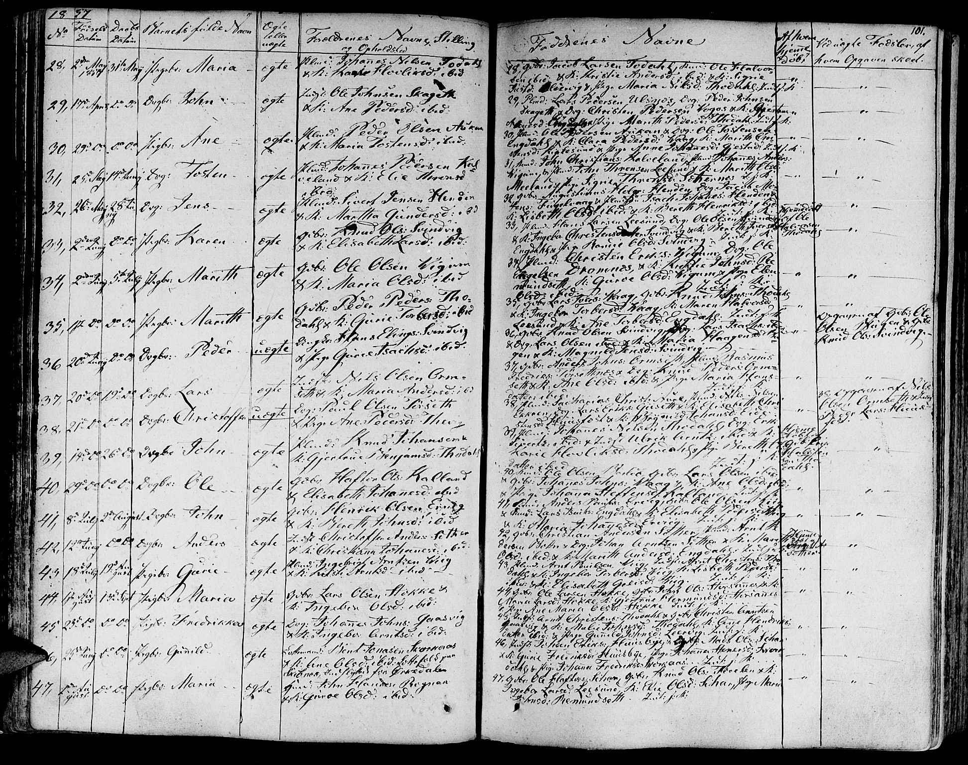 Ministerialprotokoller, klokkerbøker og fødselsregistre - Møre og Romsdal, SAT/A-1454/578/L0904: Parish register (official) no. 578A03, 1836-1858, p. 101