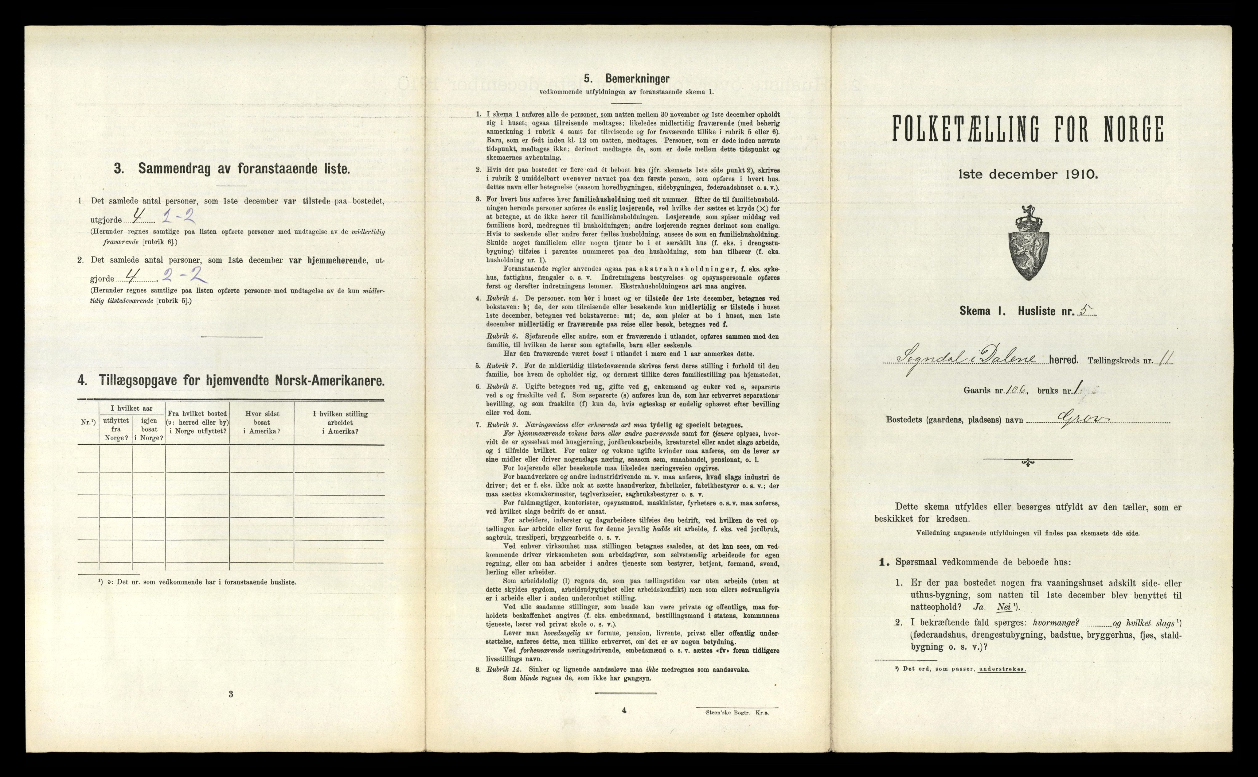 RA, 1910 census for Sokndal, 1910, p. 968