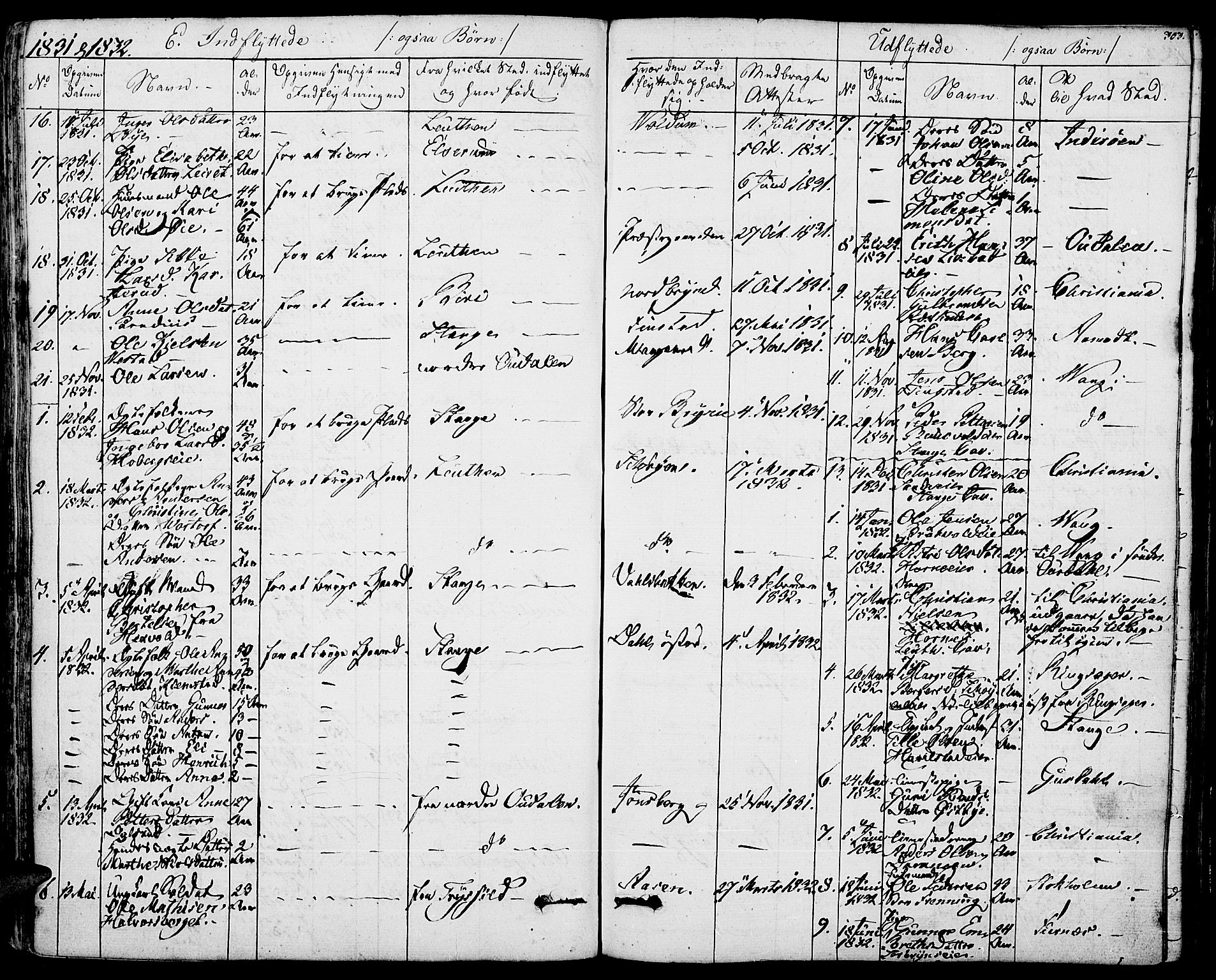 Romedal prestekontor, AV/SAH-PREST-004/K/L0003: Parish register (official) no. 3, 1829-1846, p. 303