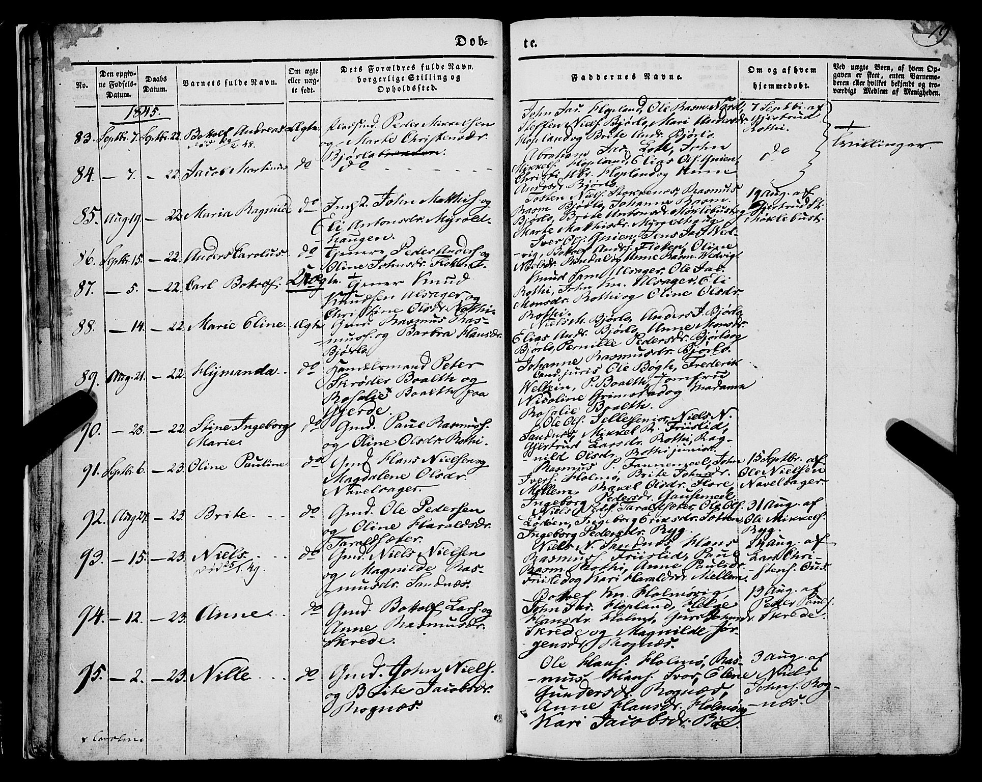 Eid sokneprestembete, AV/SAB-A-82301/H/Haa/Haaa/L0007: Parish register (official) no. A 7, 1844-1858, p. 19