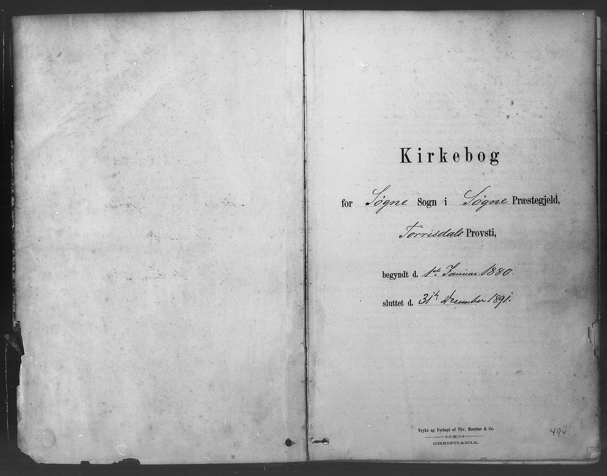 Søgne sokneprestkontor, SAK/1111-0037/F/Fa/Fab/L0012: Parish register (official) no. A 12, 1880-1891