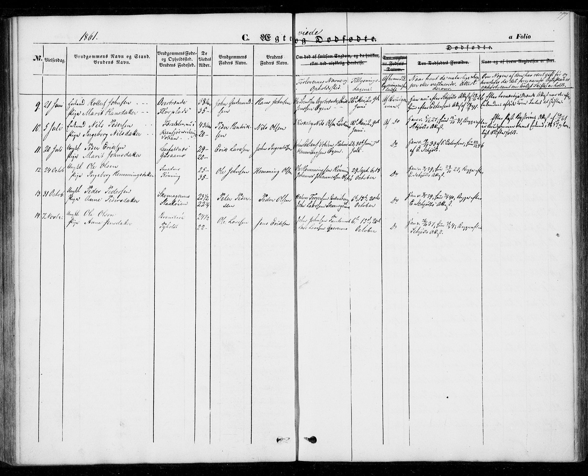 Ministerialprotokoller, klokkerbøker og fødselsregistre - Nord-Trøndelag, SAT/A-1458/706/L0040: Parish register (official) no. 706A01, 1850-1861, p. 77