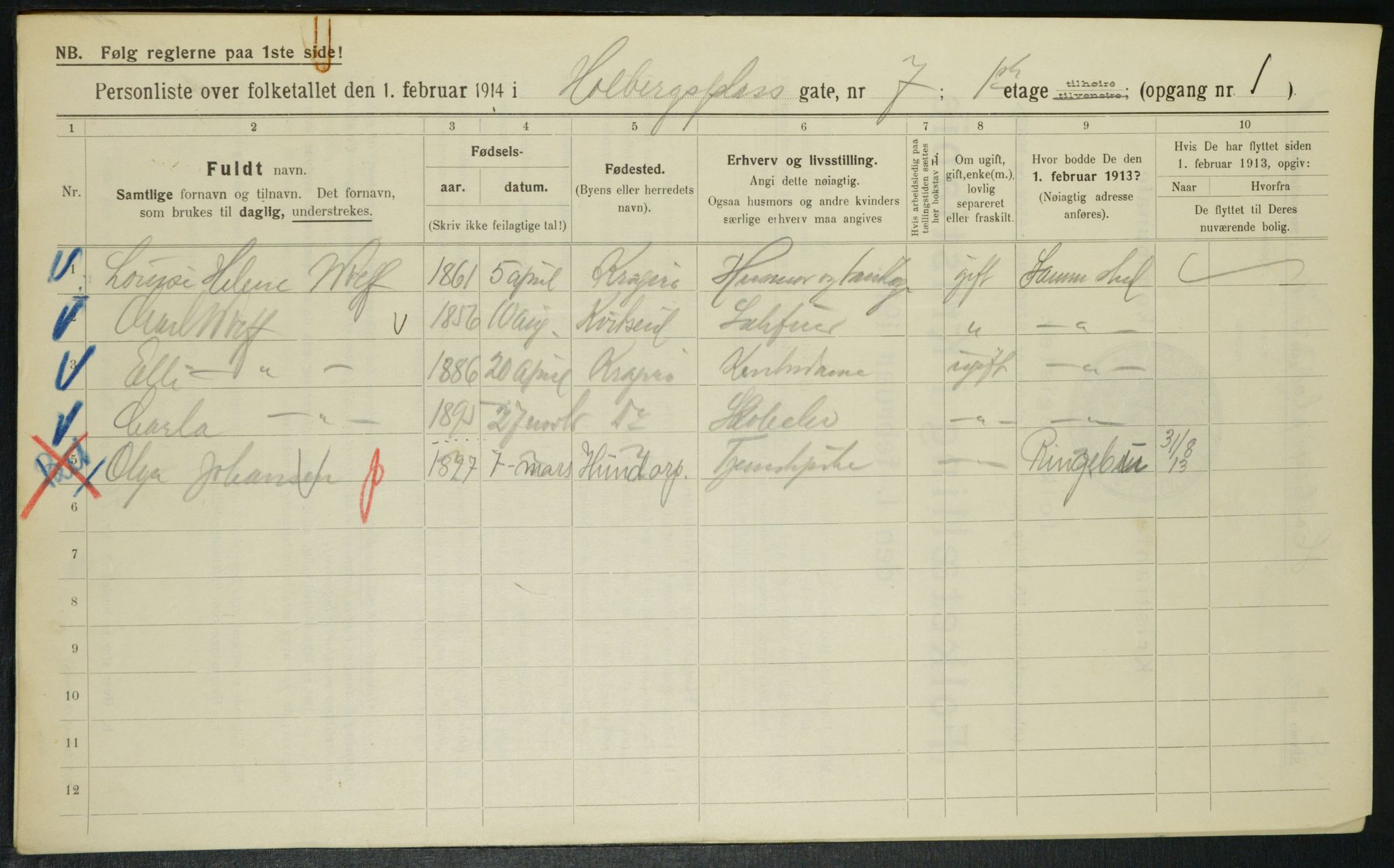 OBA, Municipal Census 1914 for Kristiania, 1914, p. 40680