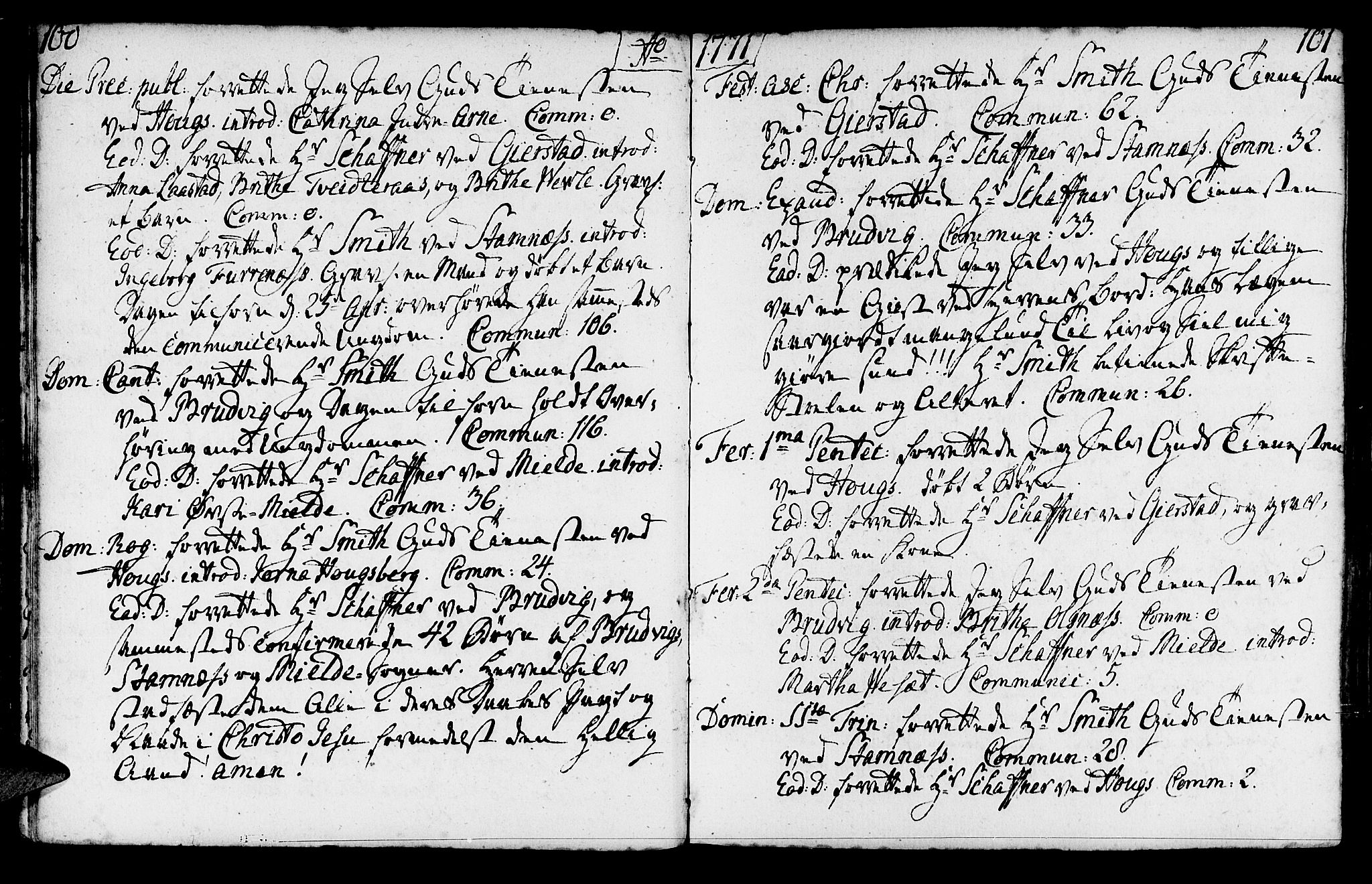 Haus sokneprestembete, AV/SAB-A-75601/H/Haa: Parish register (official) no. A 9, 1767-1781, p. 100-101