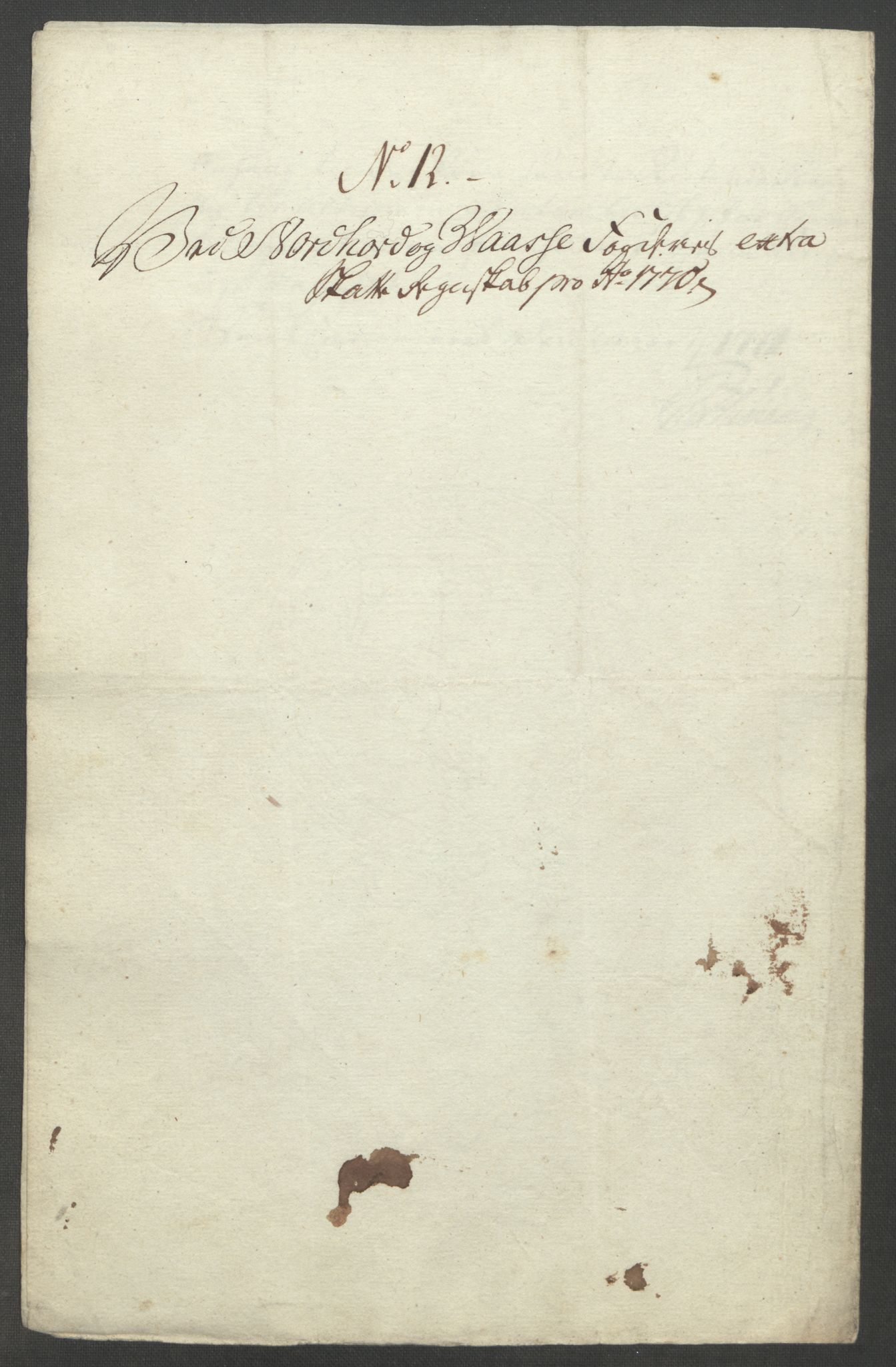 Rentekammeret inntil 1814, Reviderte regnskaper, Fogderegnskap, AV/RA-EA-4092/R51/L3303: Ekstraskatten Nordhordland og Voss, 1762-1772, p. 427