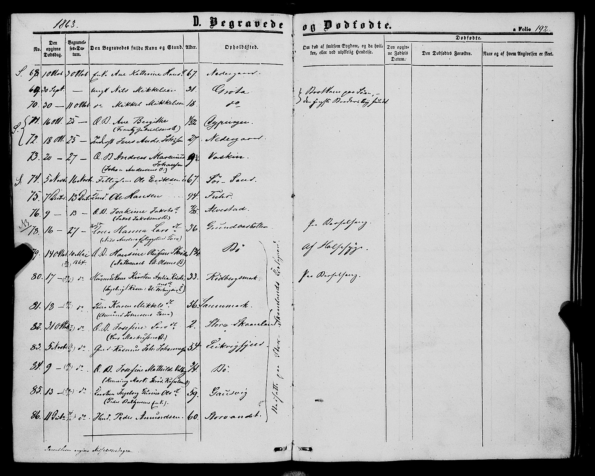 Trondenes sokneprestkontor, AV/SATØ-S-1319/H/Ha/L0012kirke: Parish register (official) no. 12, 1863-1870, p. 192