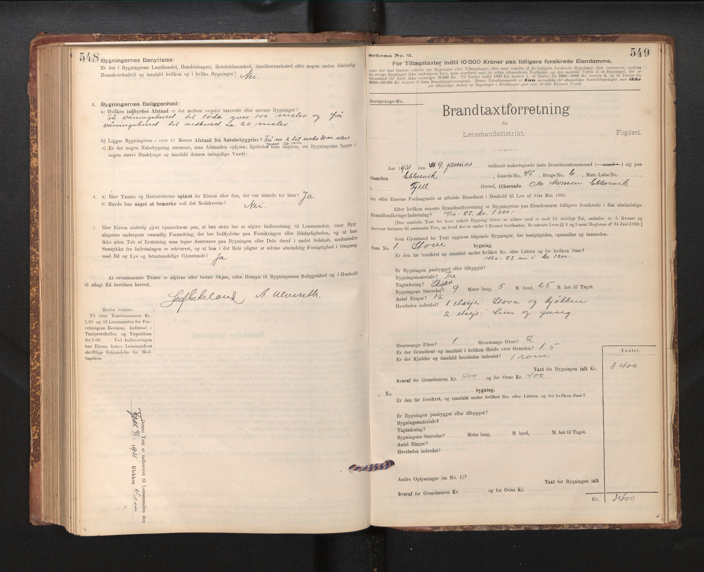 Lensmannen i Fjell, SAB/A-32301/0012/L0005: Branntakstprotokoll, skjematakst, 1895-1931, p. 548-549