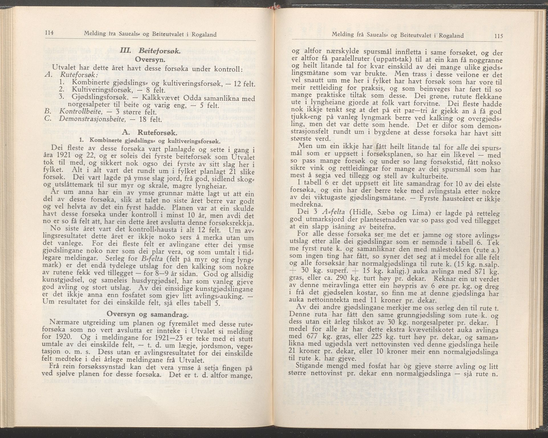 Rogaland fylkeskommune - Fylkesrådmannen , IKAR/A-900/A/Aa/Aaa/L0050: Møtebok , 1931, p. 114-115