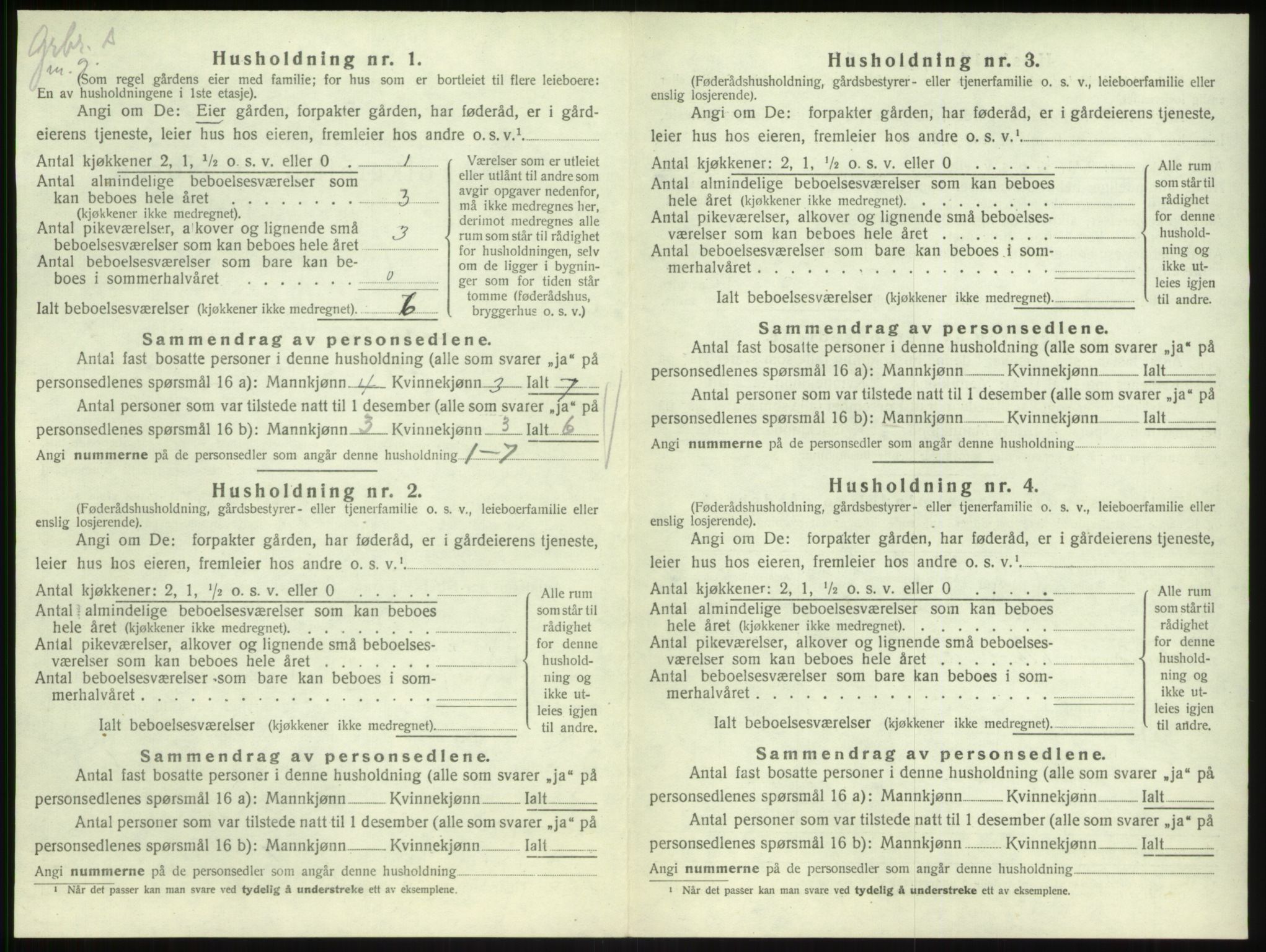 SAB, 1920 census for Lavik, 1920, p. 55