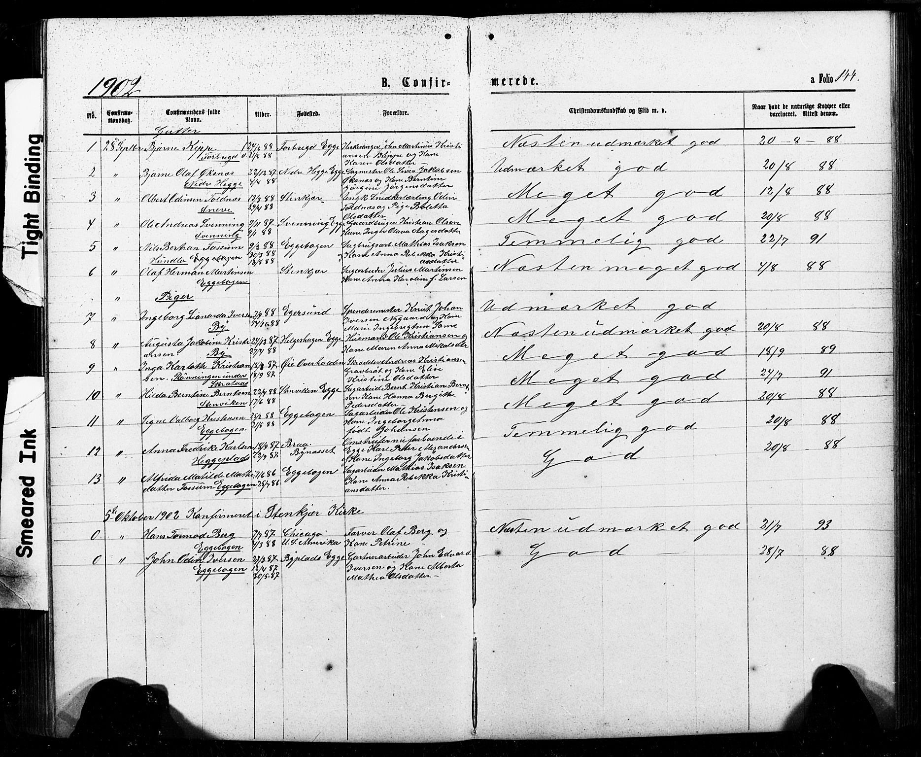 Ministerialprotokoller, klokkerbøker og fødselsregistre - Nord-Trøndelag, AV/SAT-A-1458/740/L0380: Parish register (copy) no. 740C01, 1868-1902, p. 144