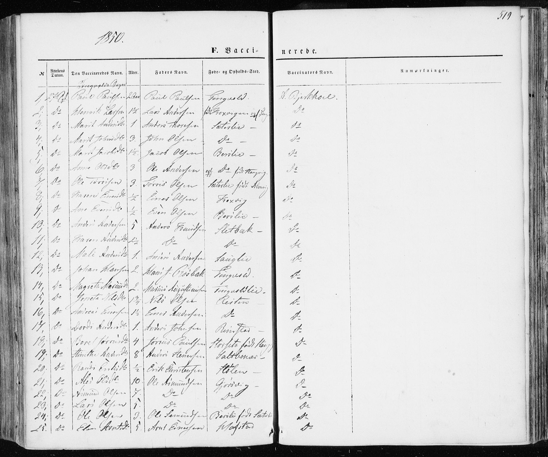 Ministerialprotokoller, klokkerbøker og fødselsregistre - Møre og Romsdal, SAT/A-1454/586/L0984: Parish register (official) no. 586A10, 1844-1856, p. 519