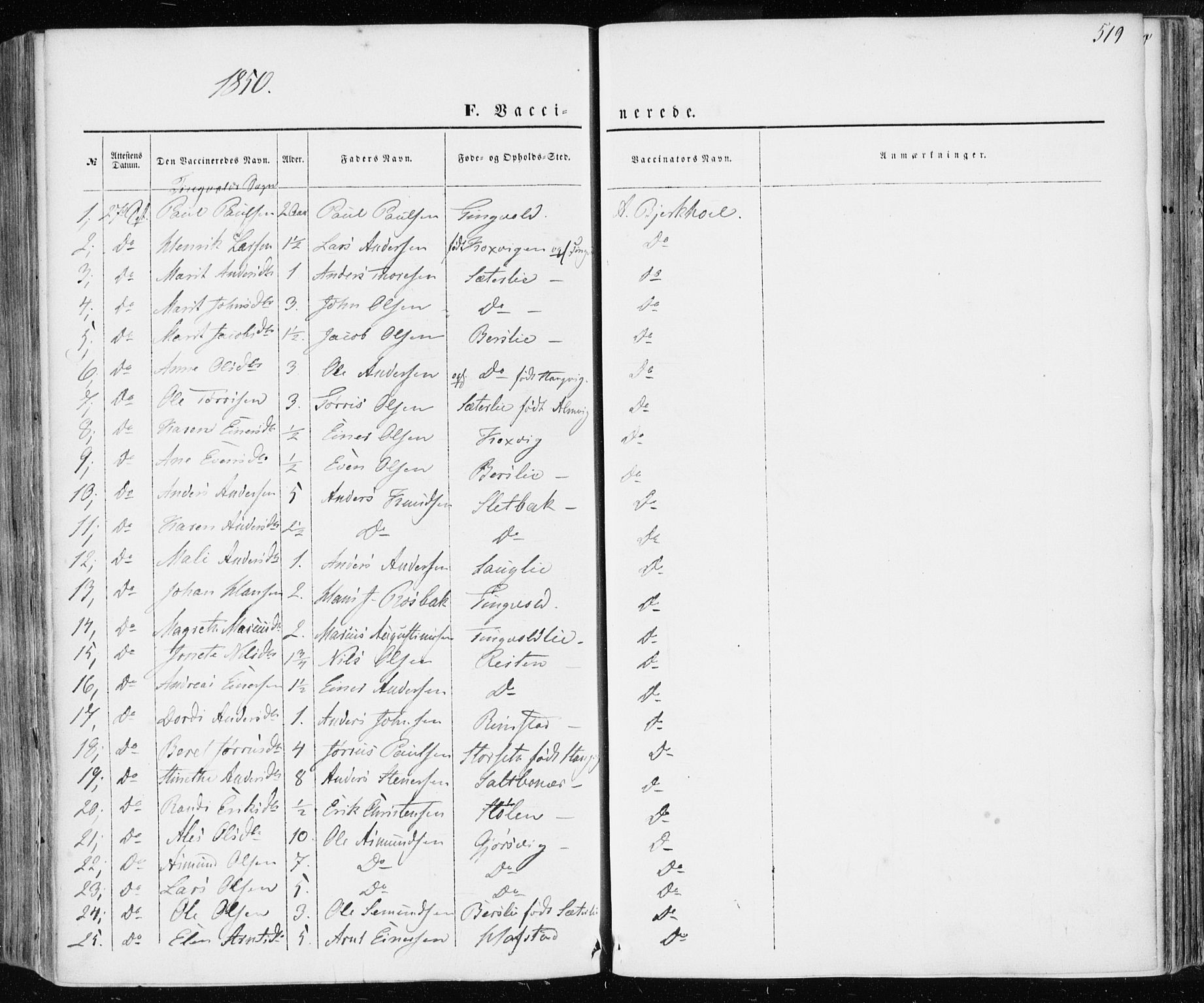 Ministerialprotokoller, klokkerbøker og fødselsregistre - Møre og Romsdal, AV/SAT-A-1454/586/L0984: Parish register (official) no. 586A10, 1844-1856, p. 519