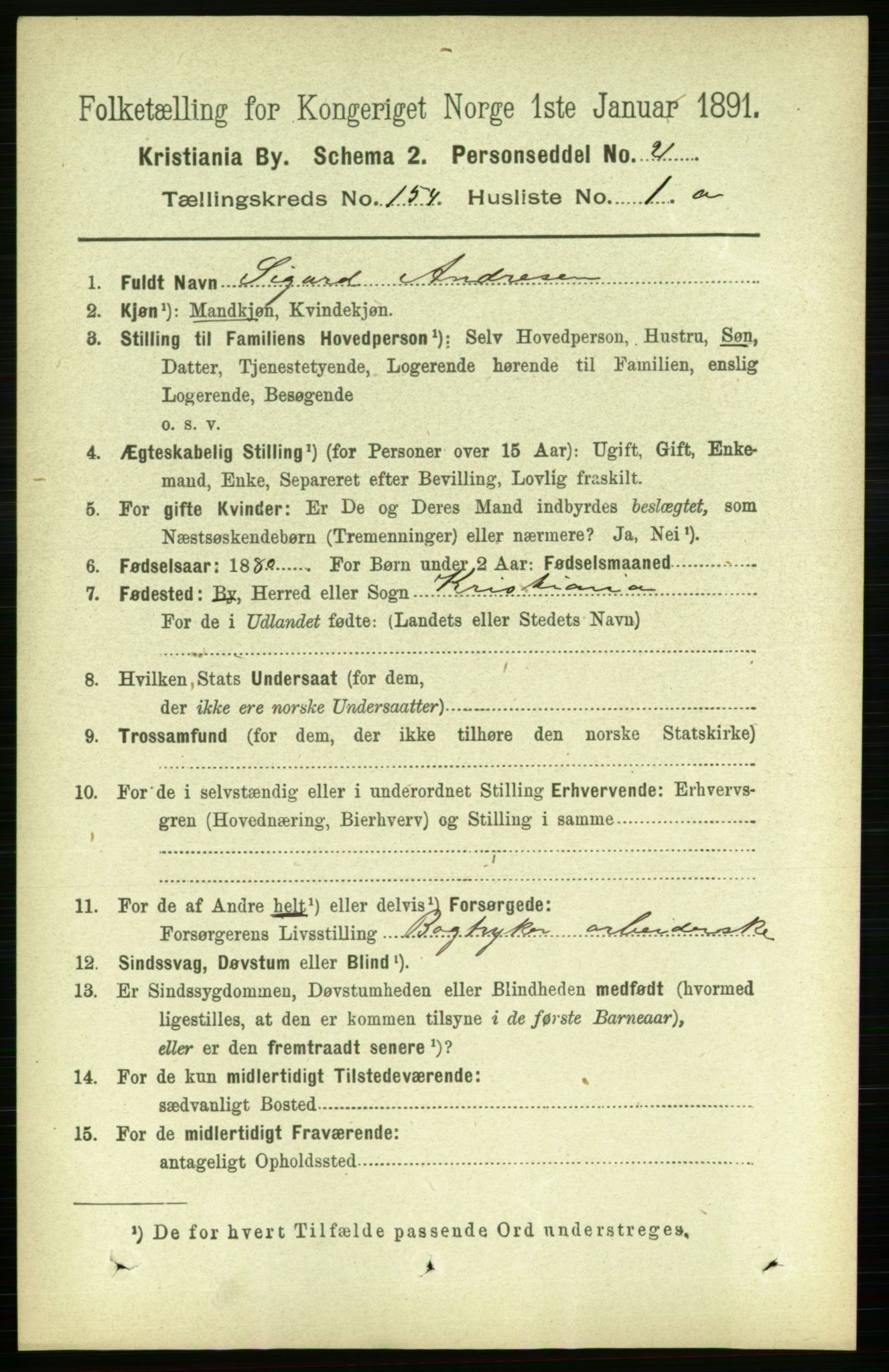 RA, 1891 census for 0301 Kristiania, 1891, p. 87265