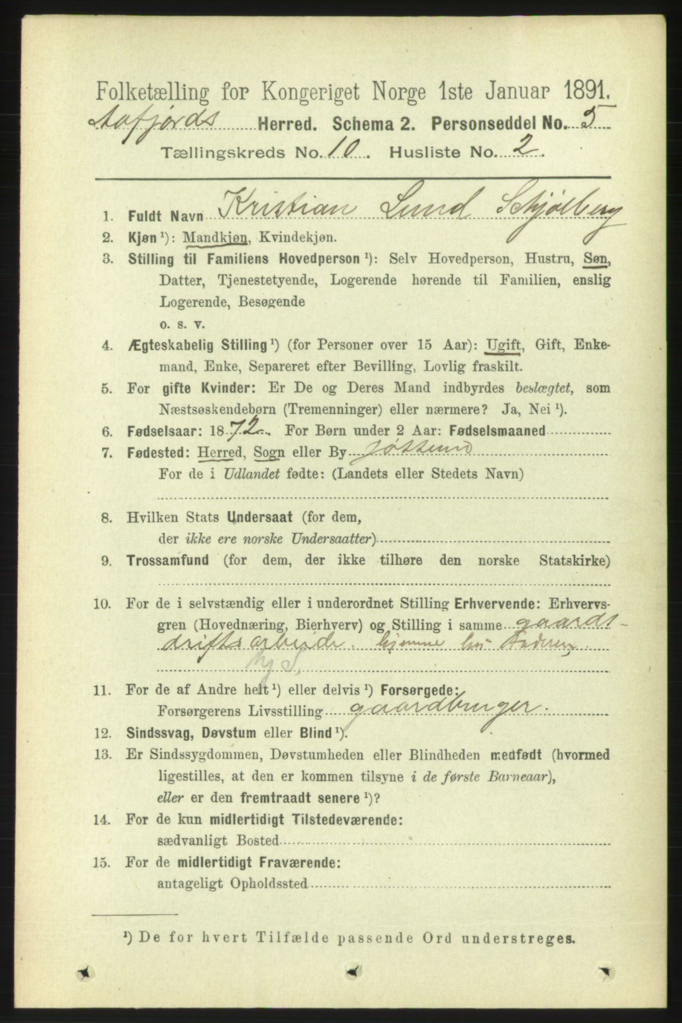 RA, 1891 census for 1630 Åfjord, 1891, p. 2972