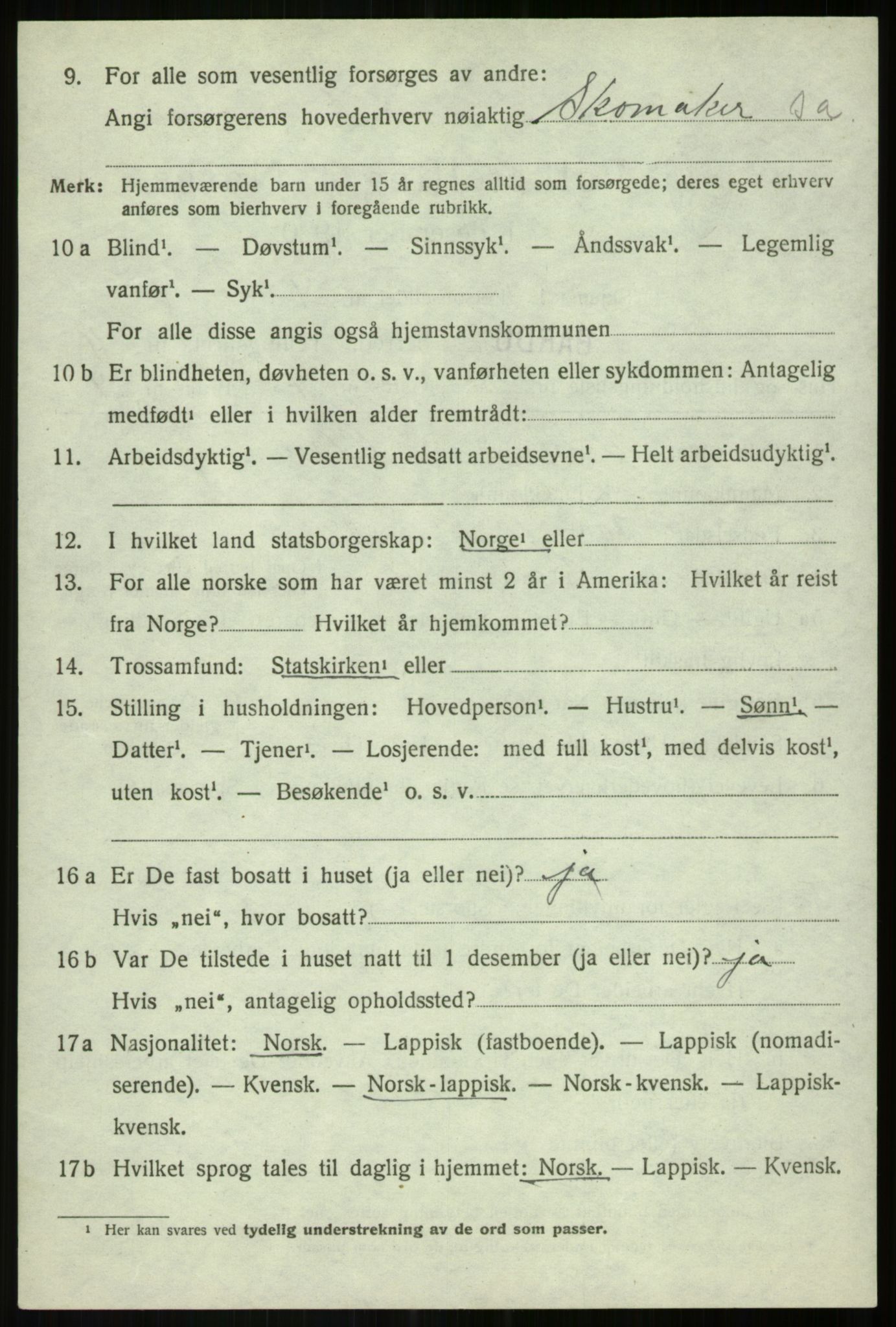 SATØ, 1920 census for Bardu, 1920, p. 3590