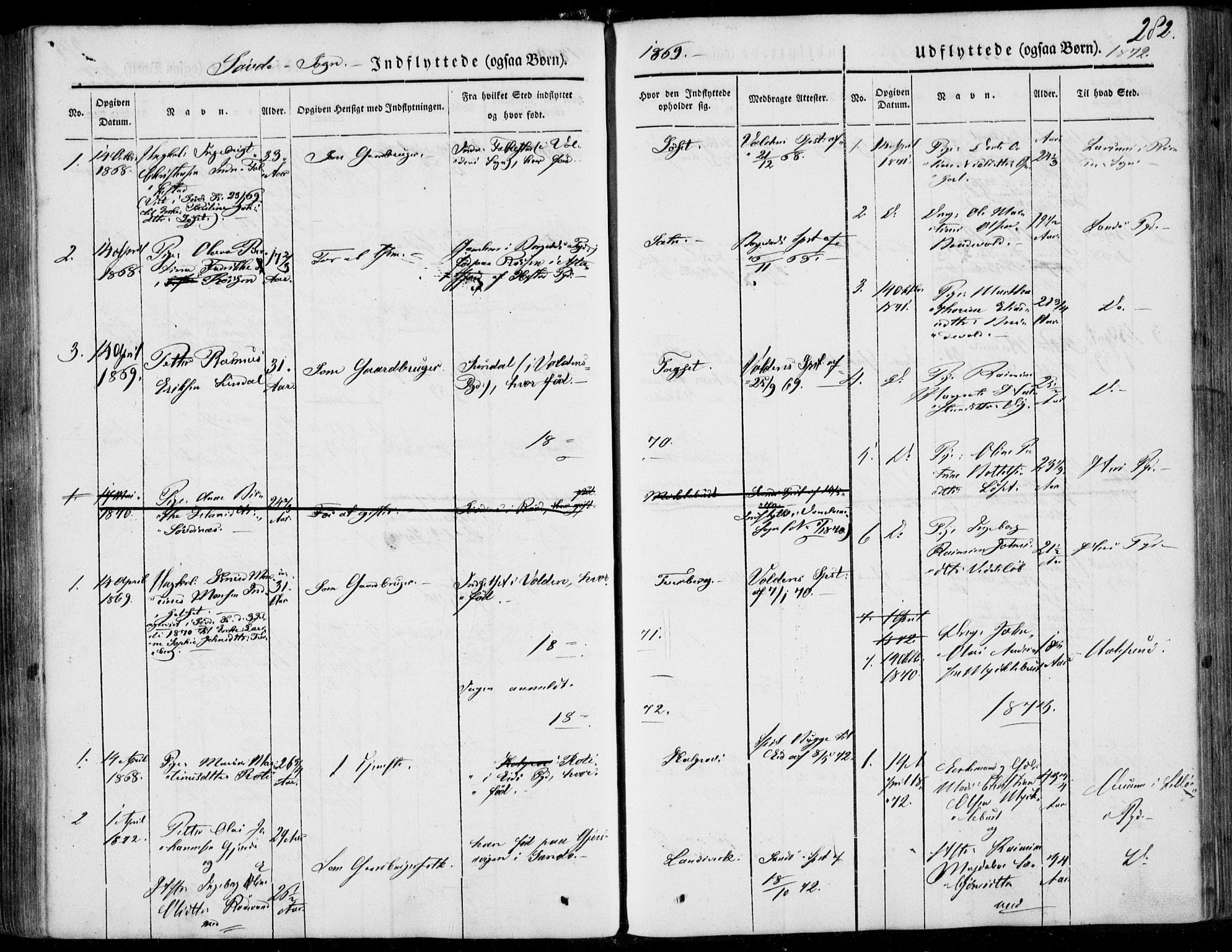 Ministerialprotokoller, klokkerbøker og fødselsregistre - Møre og Romsdal, AV/SAT-A-1454/502/L0023: Parish register (official) no. 502A01, 1844-1873, p. 282