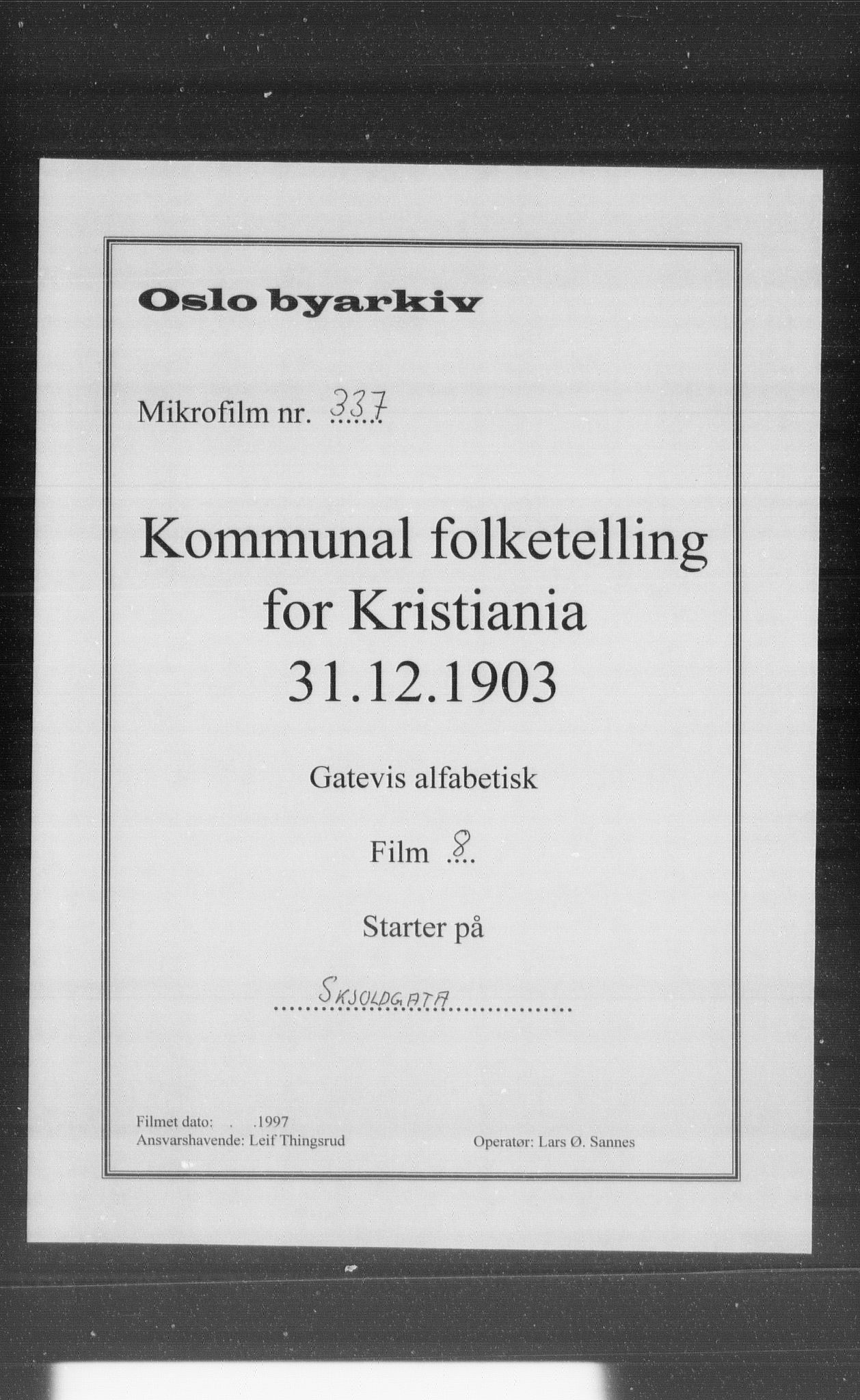 OBA, Municipal Census 1903 for Kristiania, 1903, p. 18395