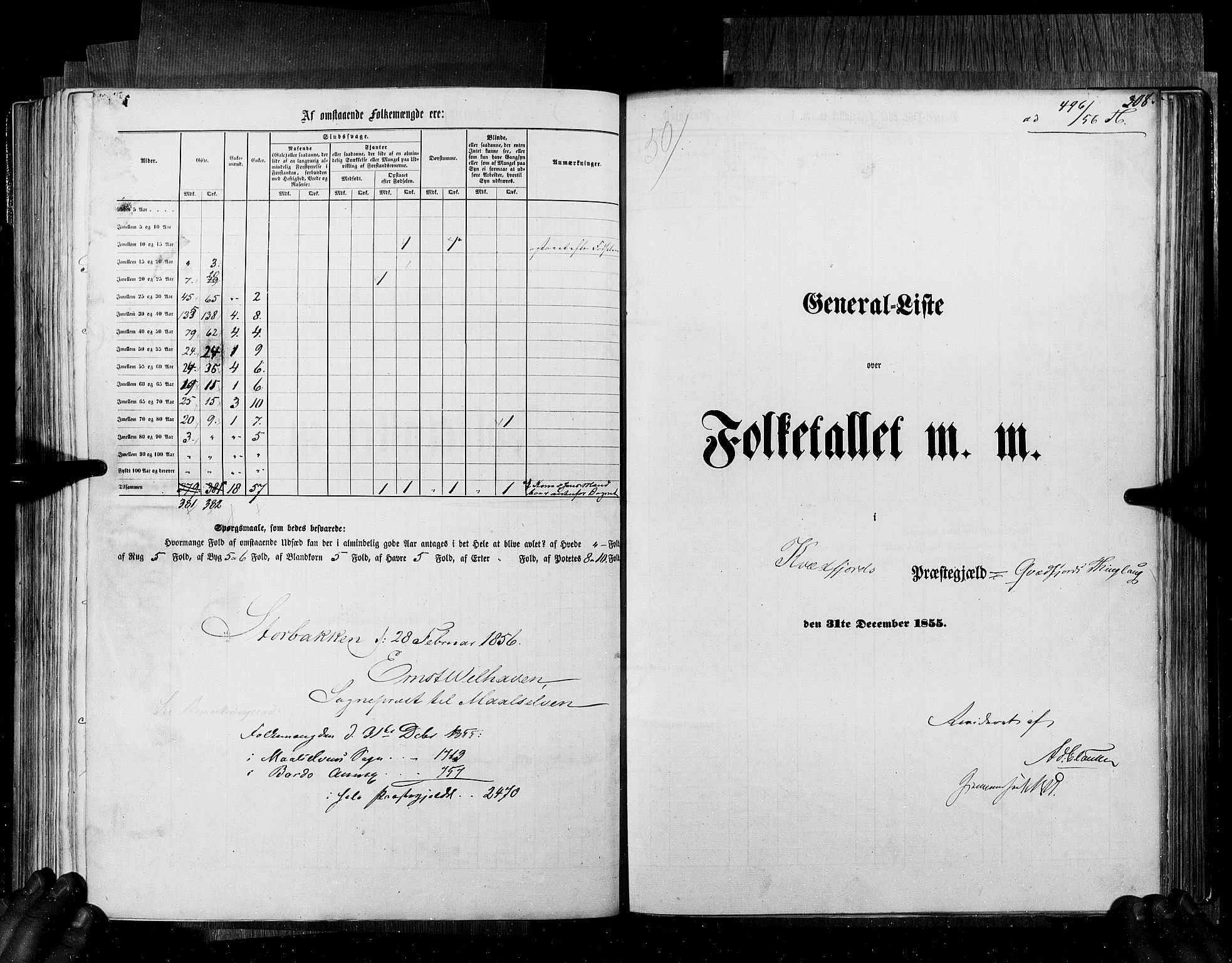 RA, Census 1855, vol. 6B: Nordland amt og Finnmarken amt, 1855, p. 308