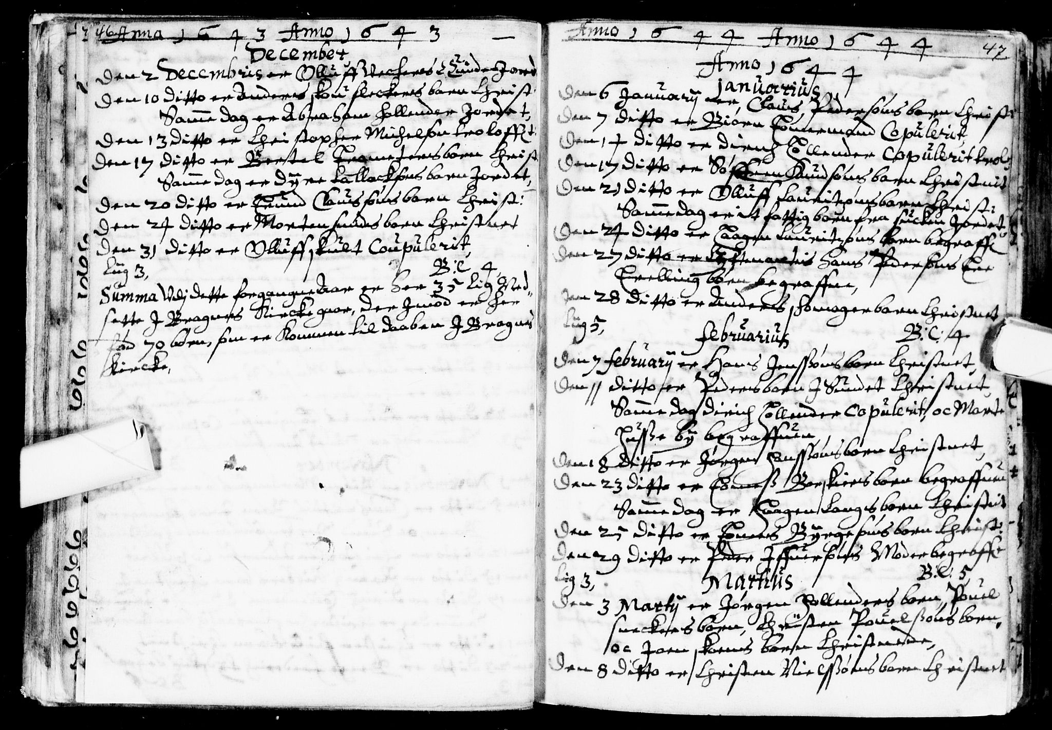 Bragernes kirkebøker, SAKO/A-6/F/Fa/L0001: Parish register (official) no. I 1, 1634-1662, p. 46-47