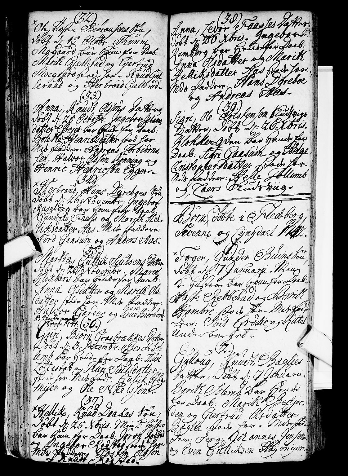 Flesberg kirkebøker, AV/SAKO-A-18/F/Fa/L0002: Parish register (official) no. I 2, 1726-1747