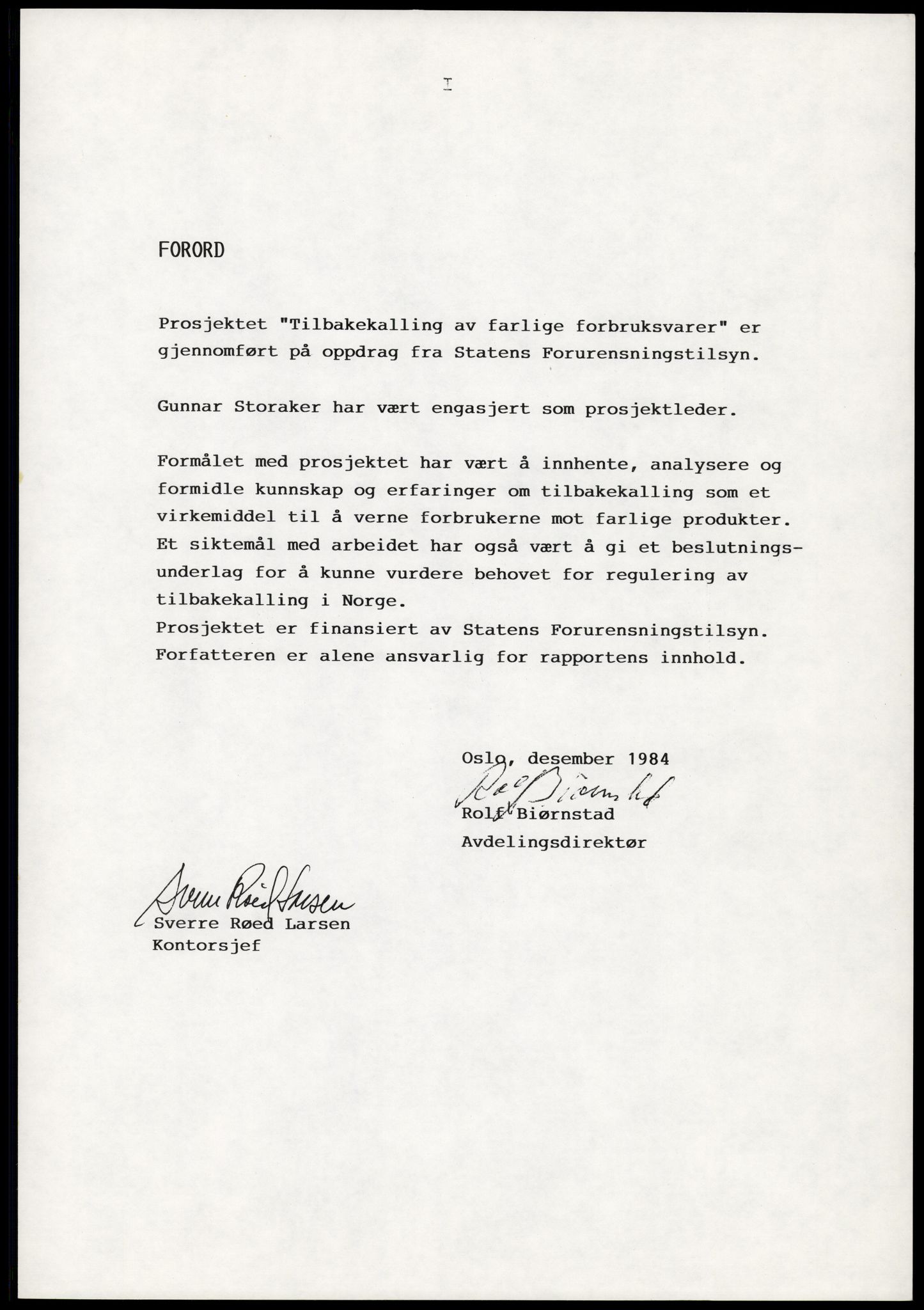 Statens forurensningstilsyn, hovedkontoret, AV/RA-S-4136/1/A/Ab/L0011: Produktkontrollrådet - Innkalling og referater, 1985