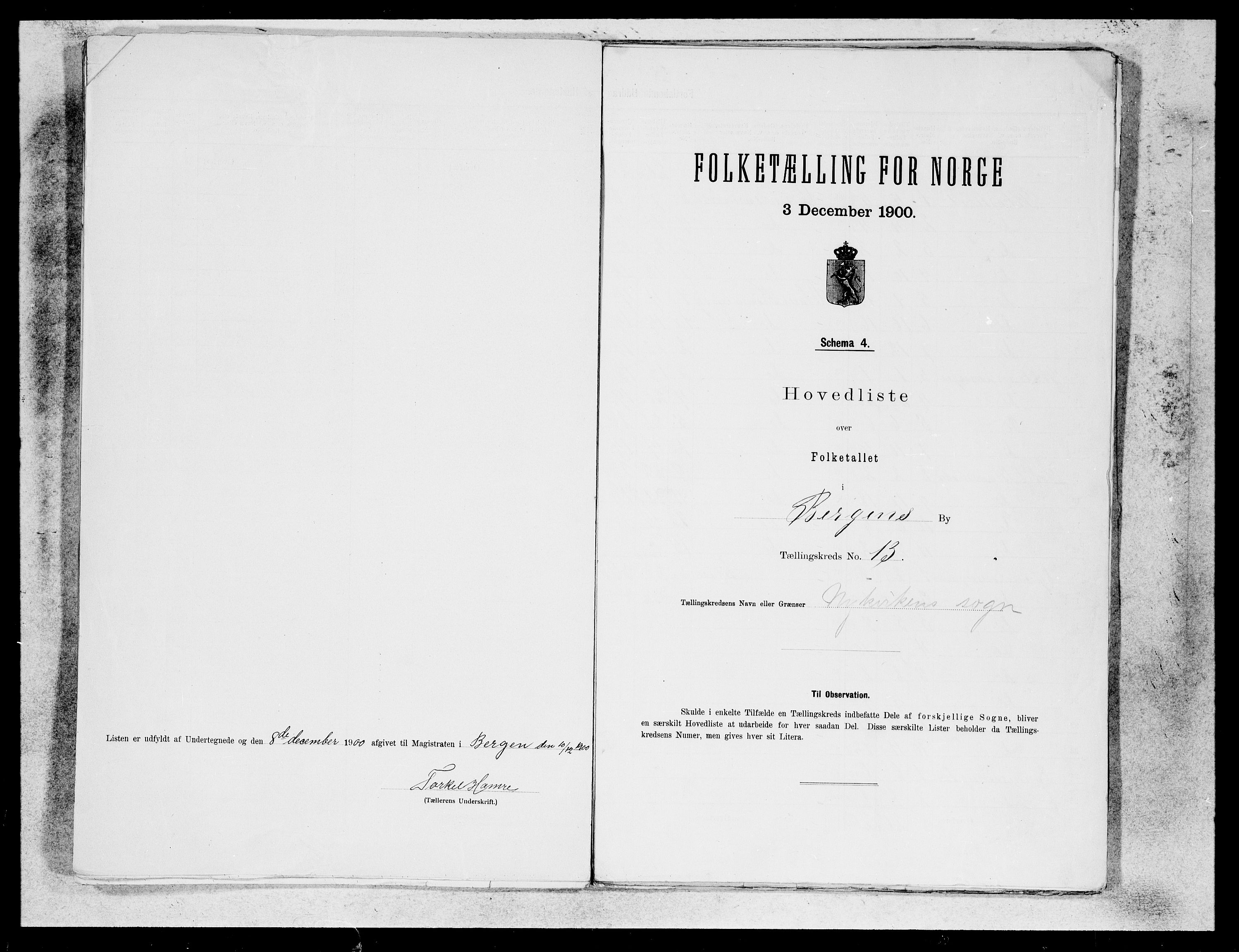 SAB, 1900 census for Bergen, 1900, p. 25