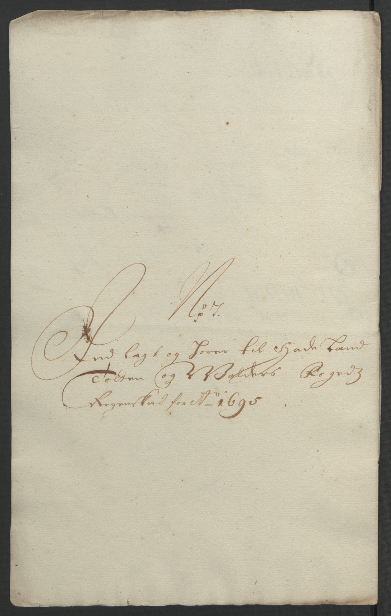 Rentekammeret inntil 1814, Reviderte regnskaper, Fogderegnskap, AV/RA-EA-4092/R18/L1293: Fogderegnskap Hadeland, Toten og Valdres, 1695, p. 161