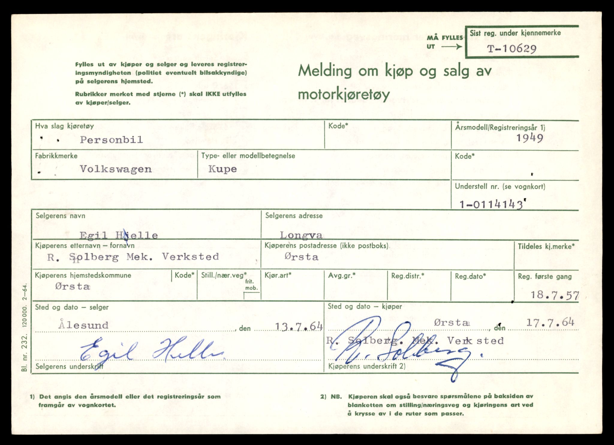 Møre og Romsdal vegkontor - Ålesund trafikkstasjon, AV/SAT-A-4099/F/Fe/L0022: Registreringskort for kjøretøy T 10584 - T 10694, 1927-1998, p. 1433