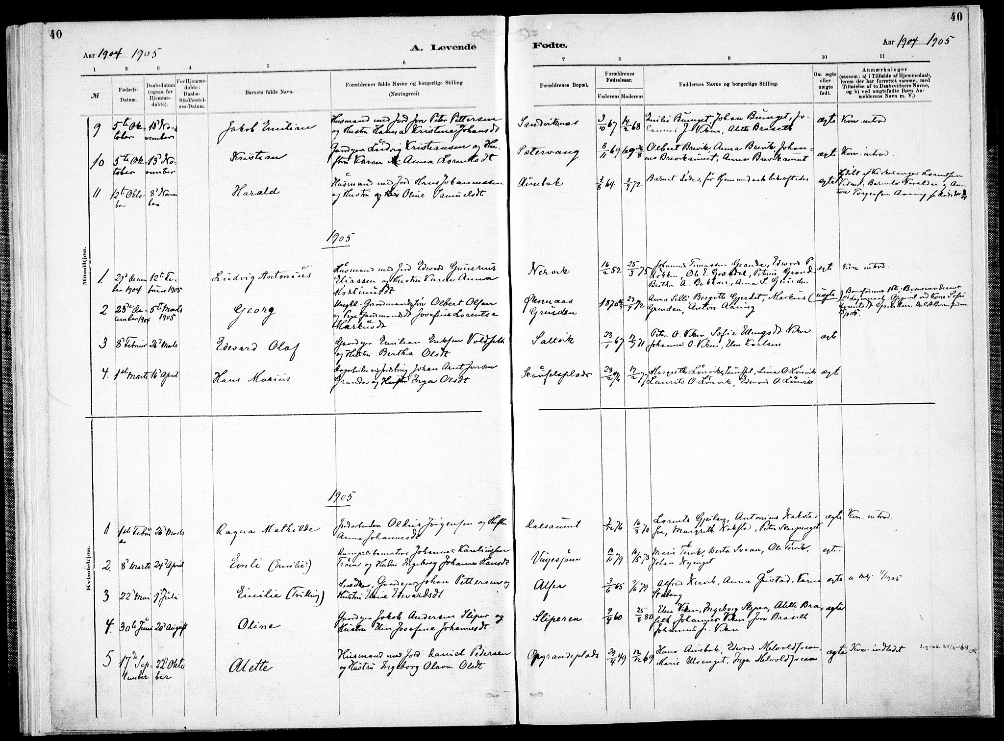 Ministerialprotokoller, klokkerbøker og fødselsregistre - Nord-Trøndelag, SAT/A-1458/733/L0325: Parish register (official) no. 733A04, 1884-1908, p. 40