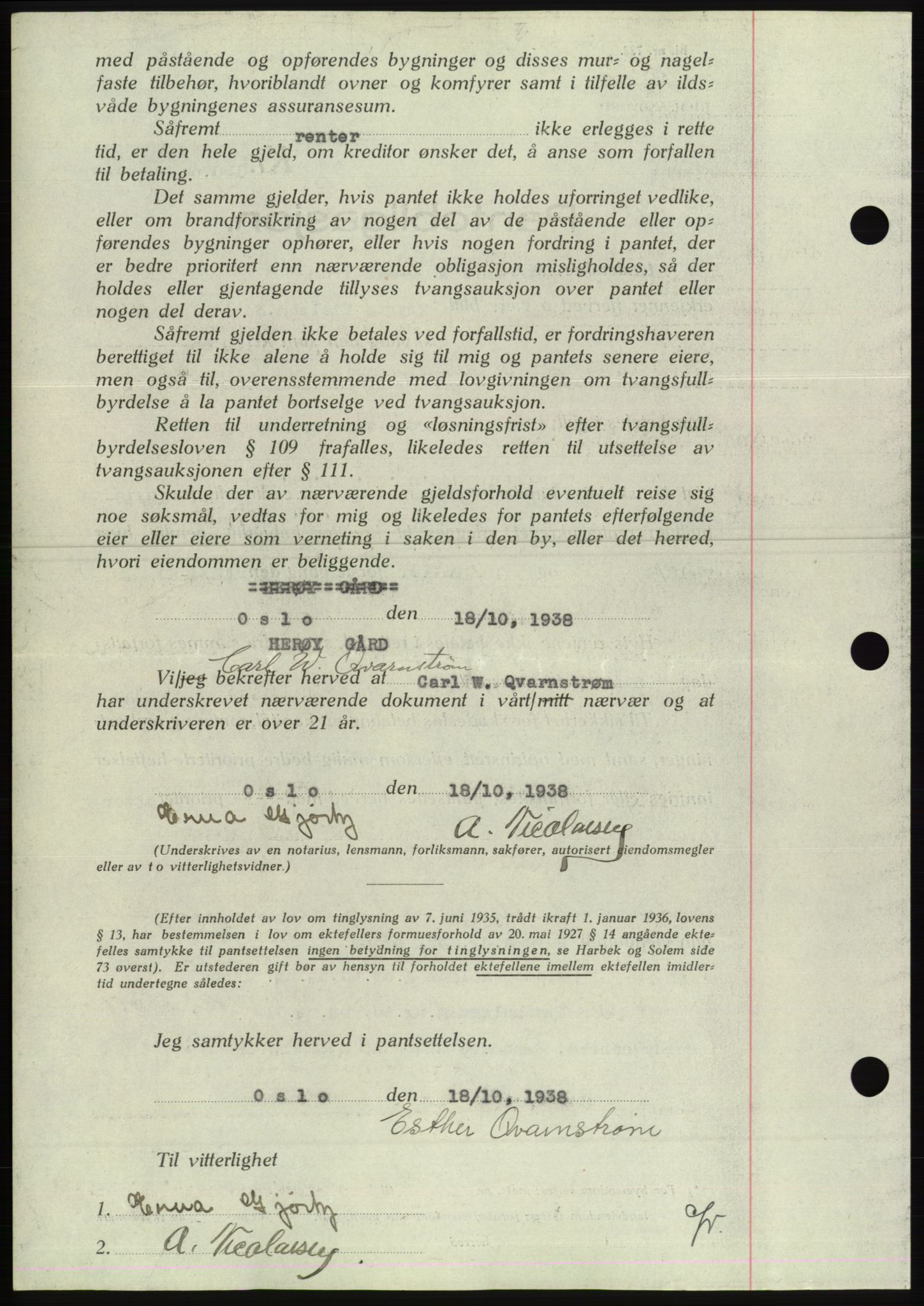 Søre Sunnmøre sorenskriveri, AV/SAT-A-4122/1/2/2C/L0066: Mortgage book no. 60, 1938-1938, Diary no: : 1467/1938