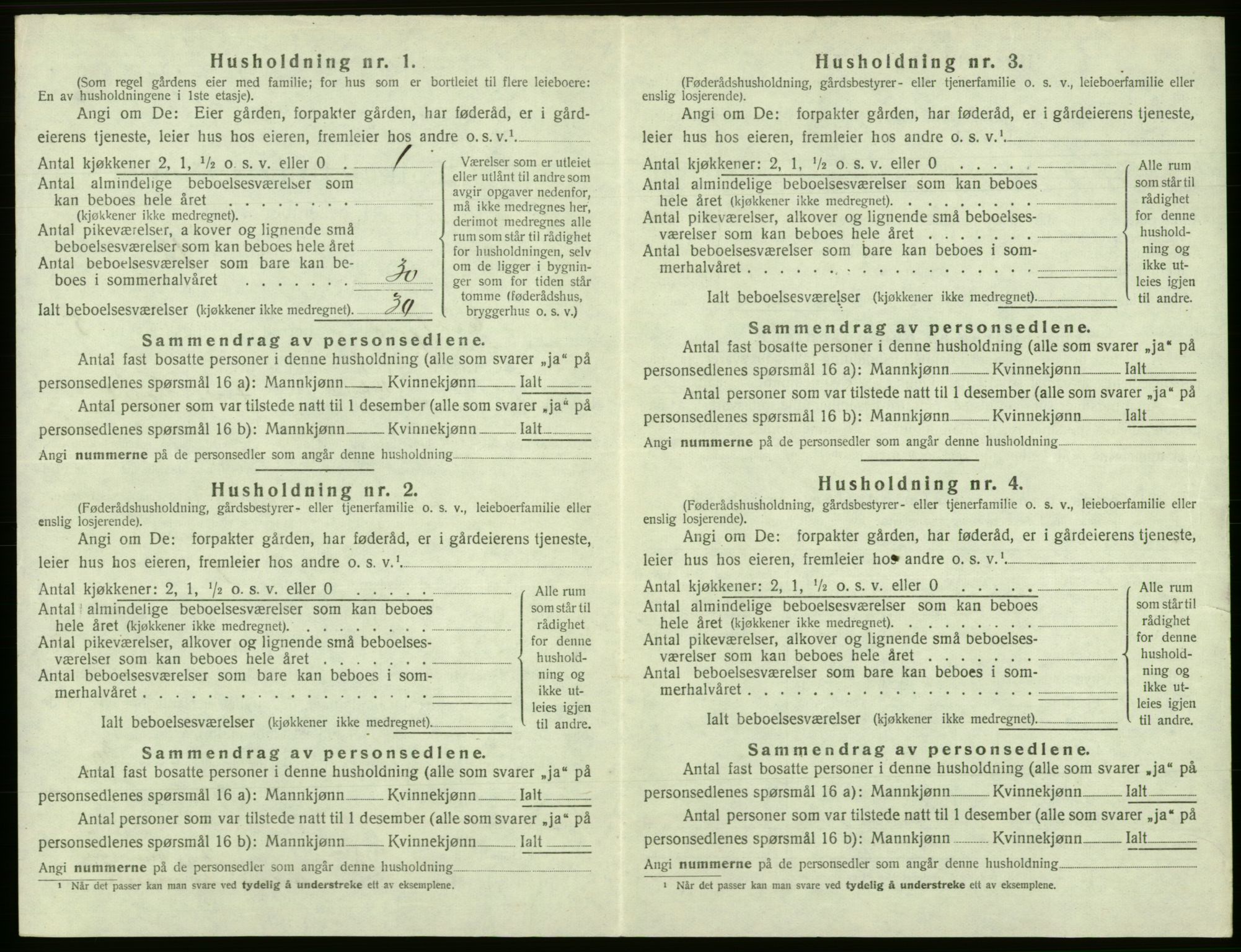 SAB, 1920 census for Eidfjord, 1920, p. 315