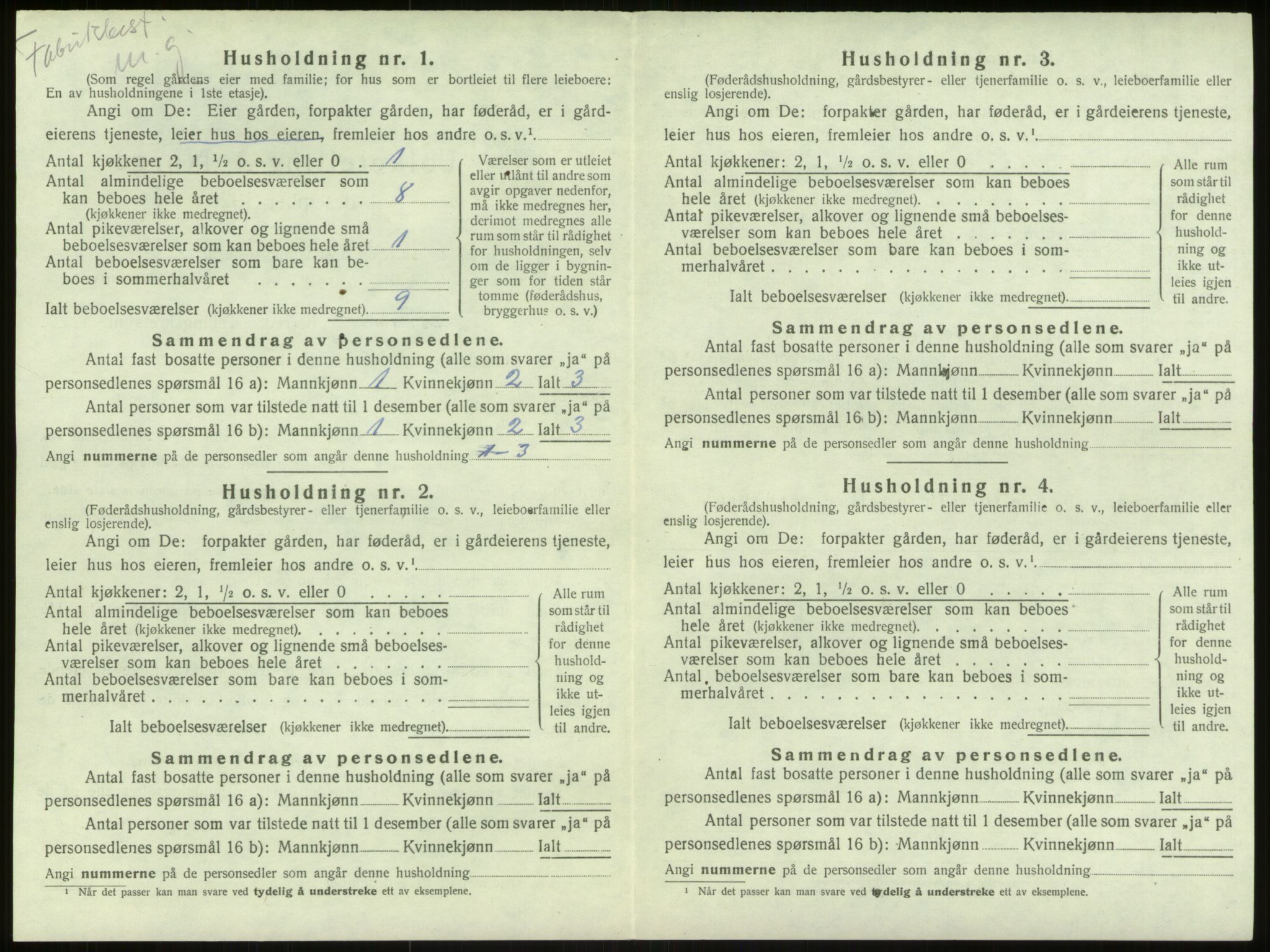 SAB, 1920 census for Haus, 1920, p. 1638
