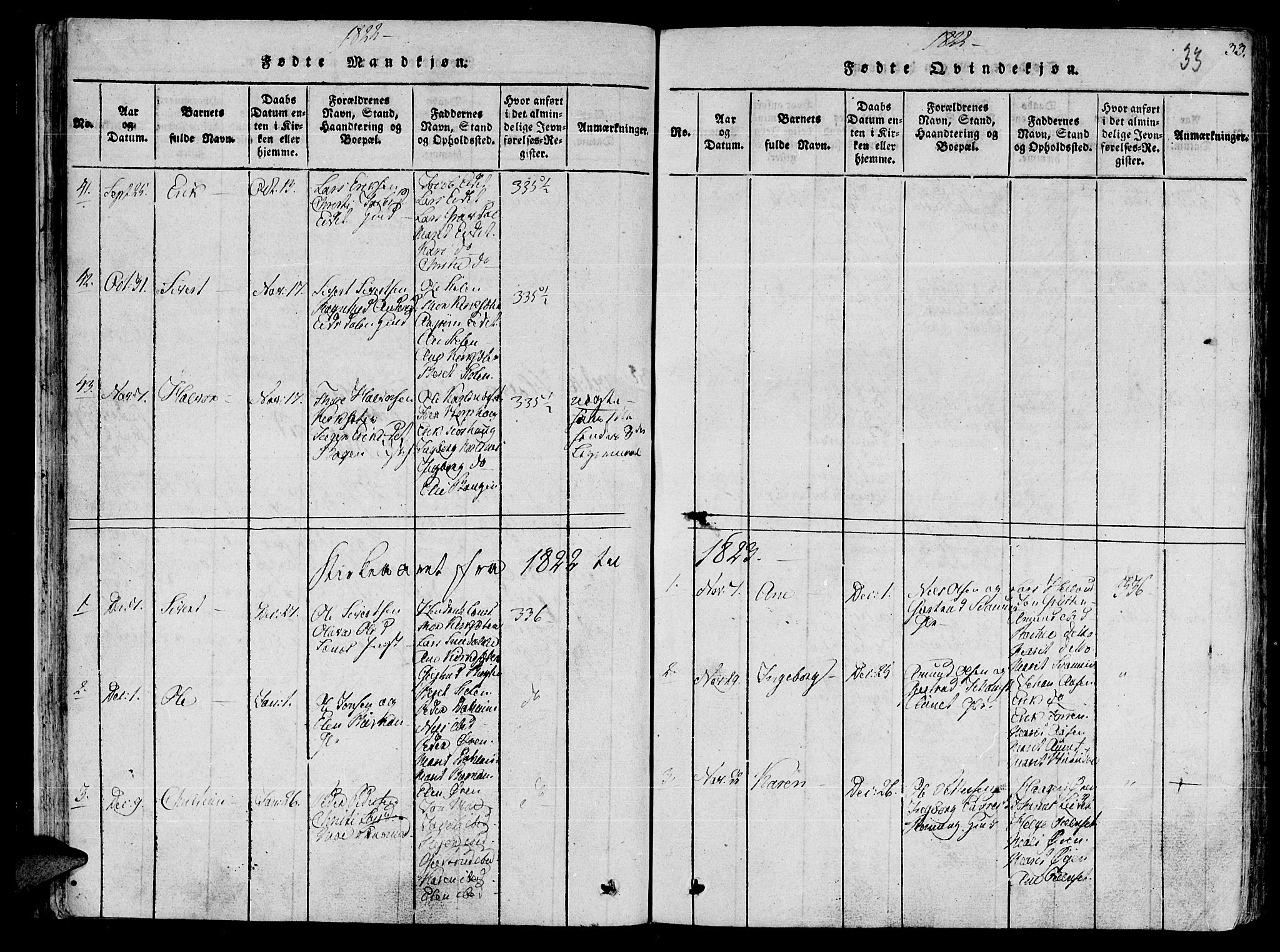 Ministerialprotokoller, klokkerbøker og fødselsregistre - Sør-Trøndelag, SAT/A-1456/630/L0491: Parish register (official) no. 630A04, 1818-1830, p. 33