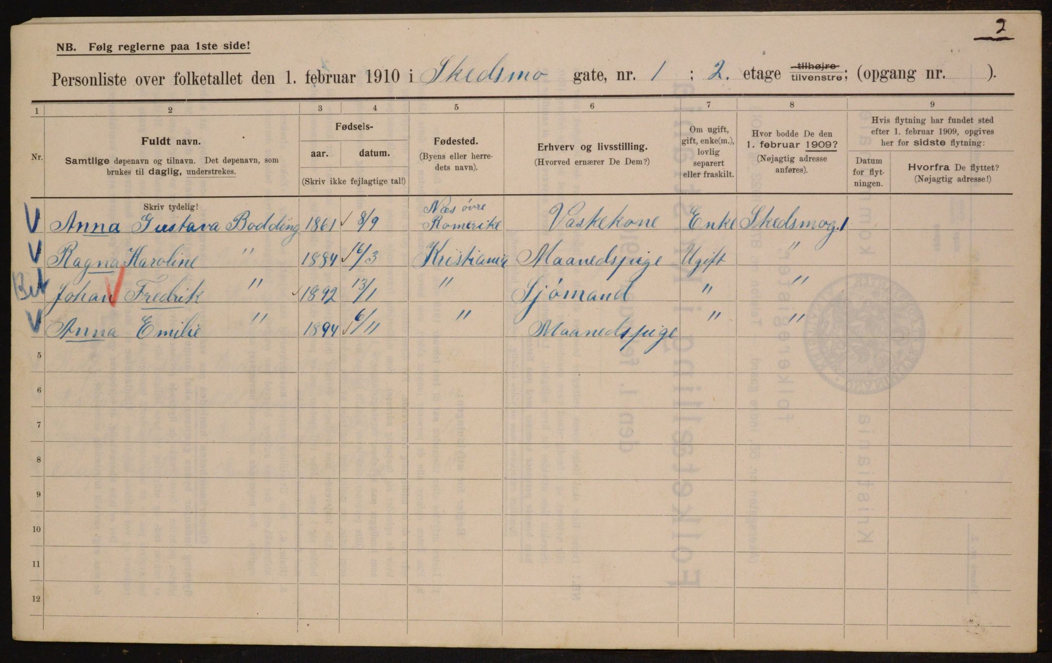 OBA, Municipal Census 1910 for Kristiania, 1910, p. 90859