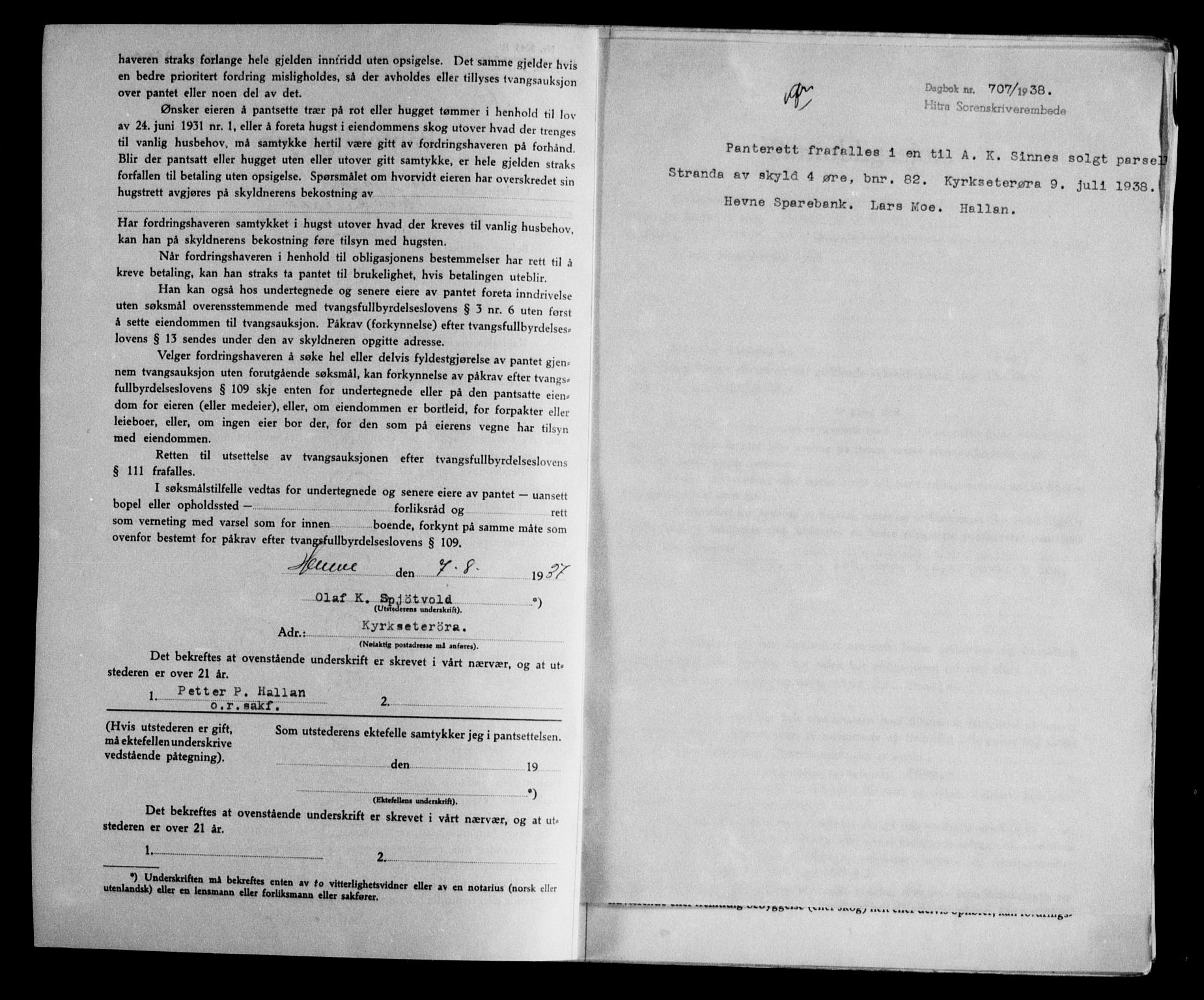 Hitra sorenskriveri, AV/SAT-A-0018/2/2C/2Ca/L0028: Mortgage book no. B-1, 1936-1939, Diary no: : 803/1937
