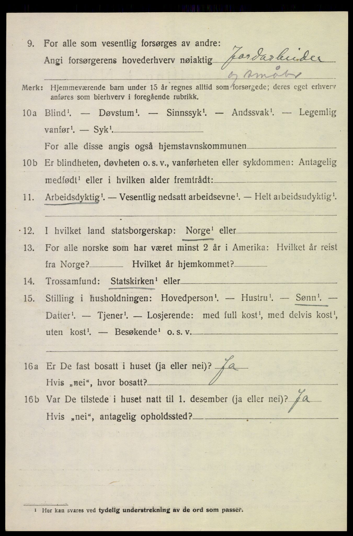 SAH, 1920 census for Romedal, 1920, p. 10346