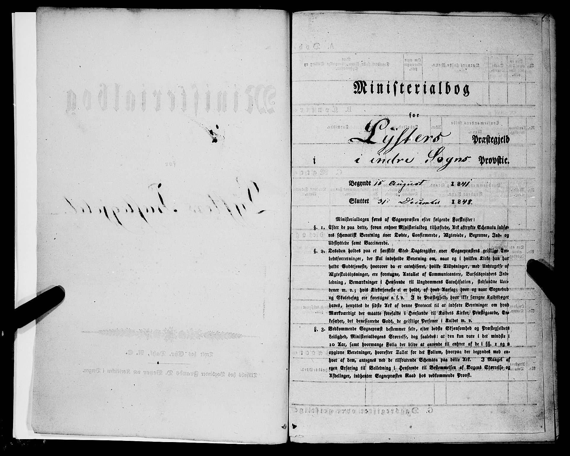 Luster sokneprestembete, AV/SAB-A-81101/H/Haa/Haaa/L0006: Parish register (official) no. A 6, 1840-1848